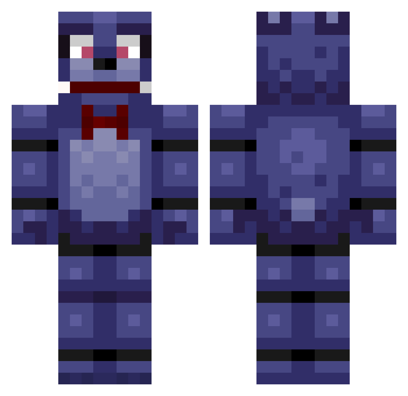 Cherki_ Minecraft skin, front and back view