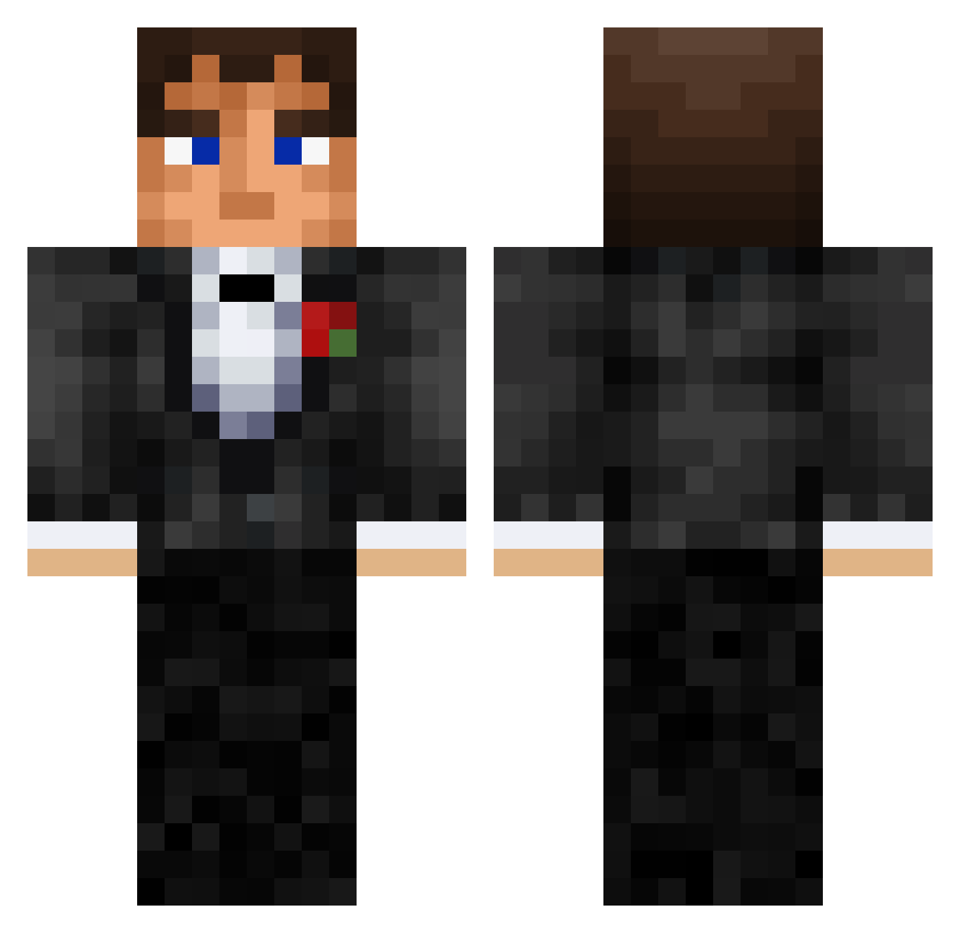 Tarzan2TUFF Minecraft skin, front and back view