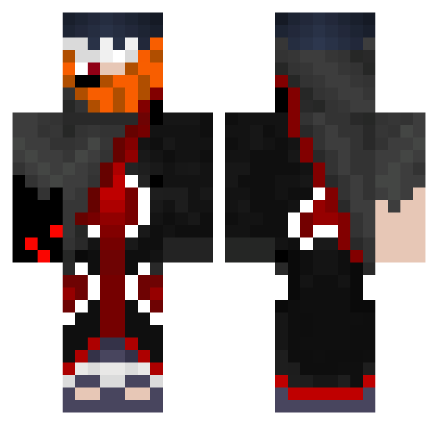 crack1junkie Minecraft skin, front and back view