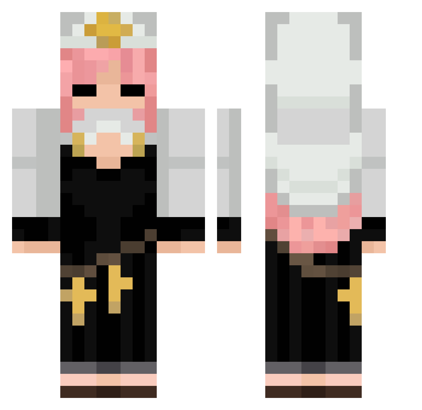 CLANCLAM04 Minecraft skin, front and back view