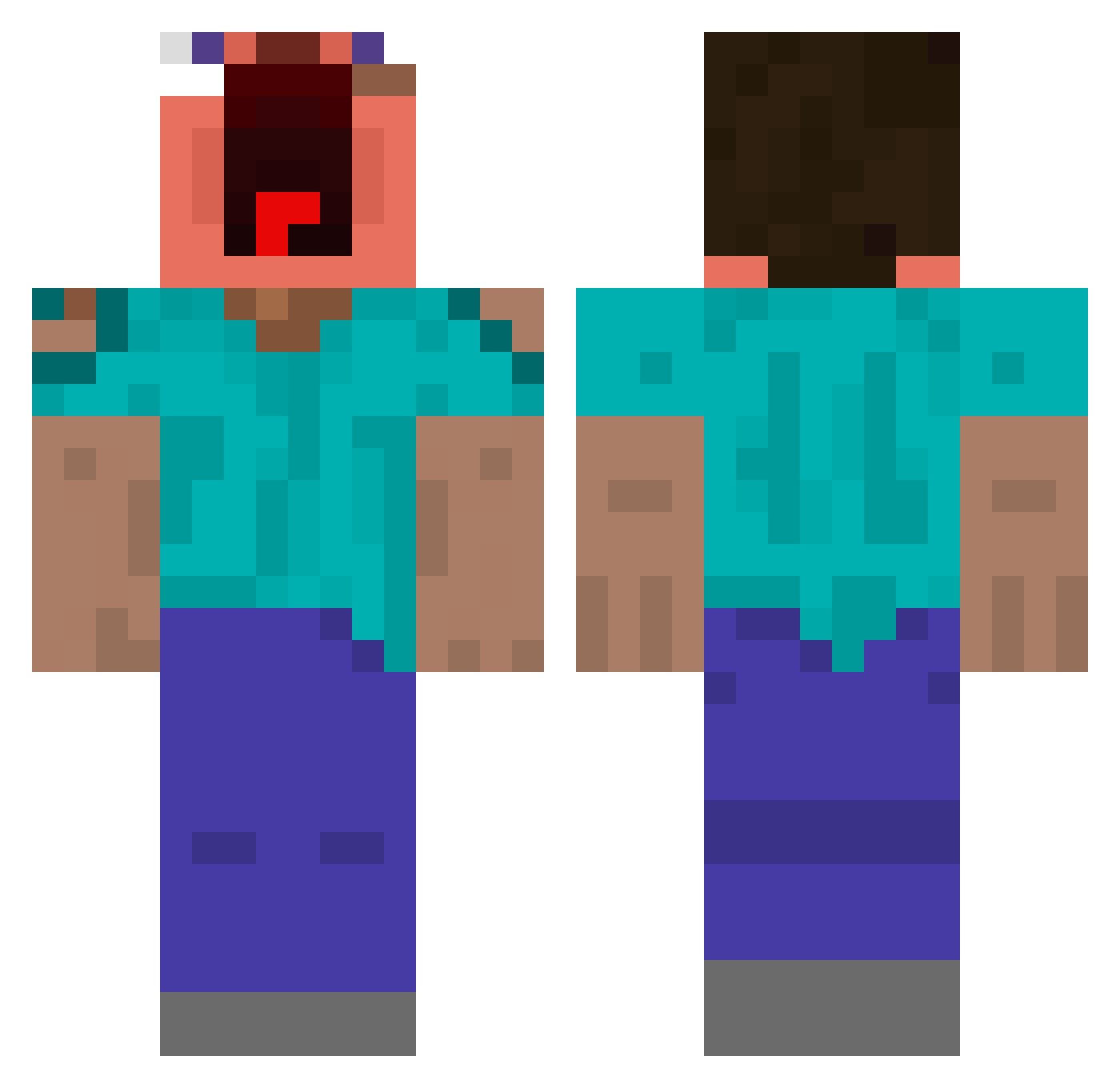 AugustKenshin Minecraft skin, front and back view
