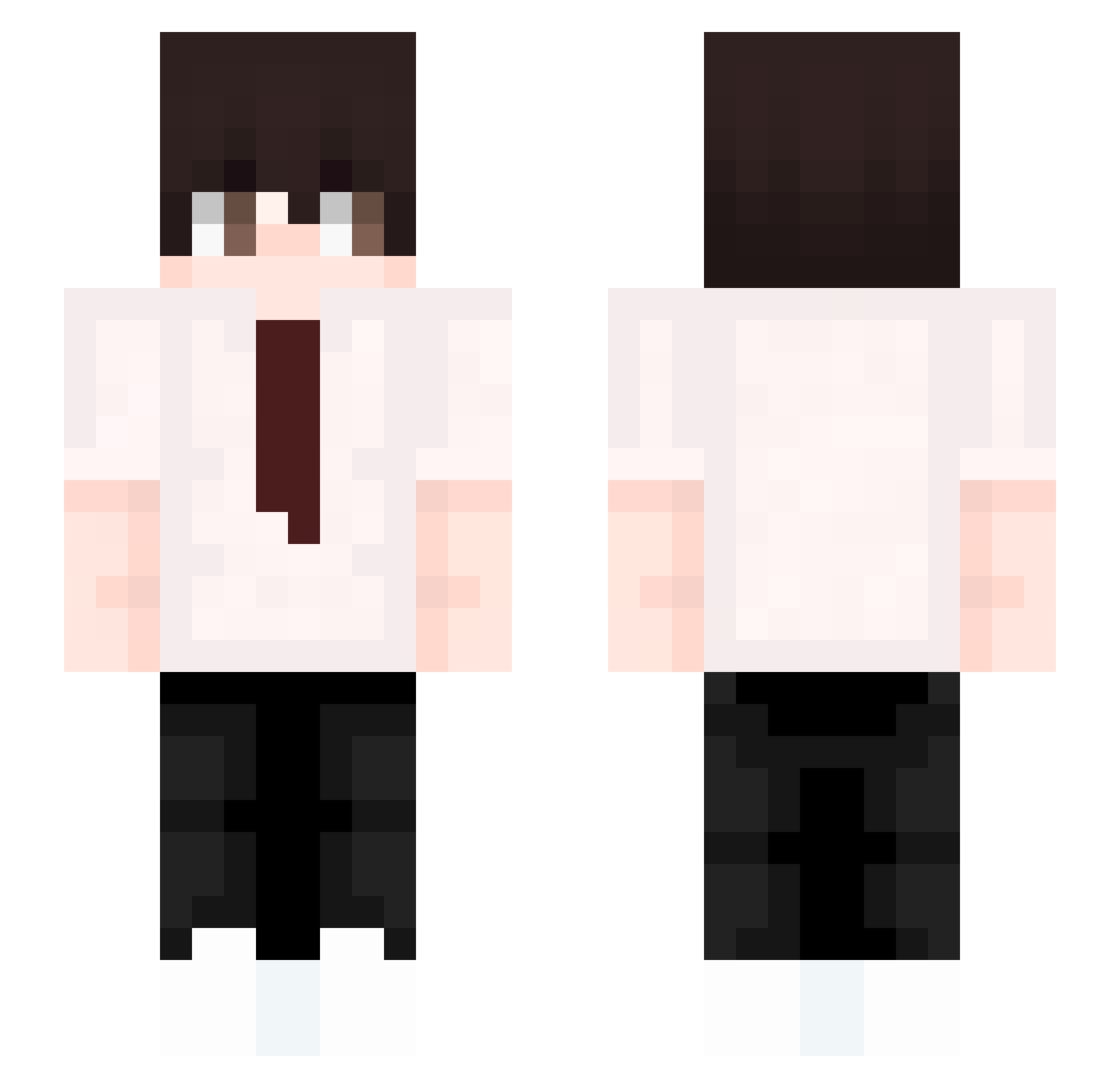 KiwiQG Minecraft skin, front and back view