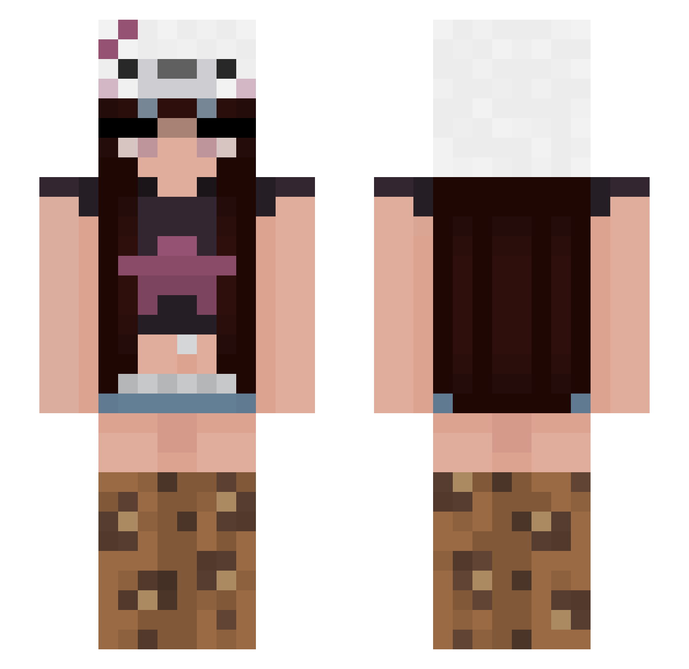 sophiak Minecraft skin, front and back view
