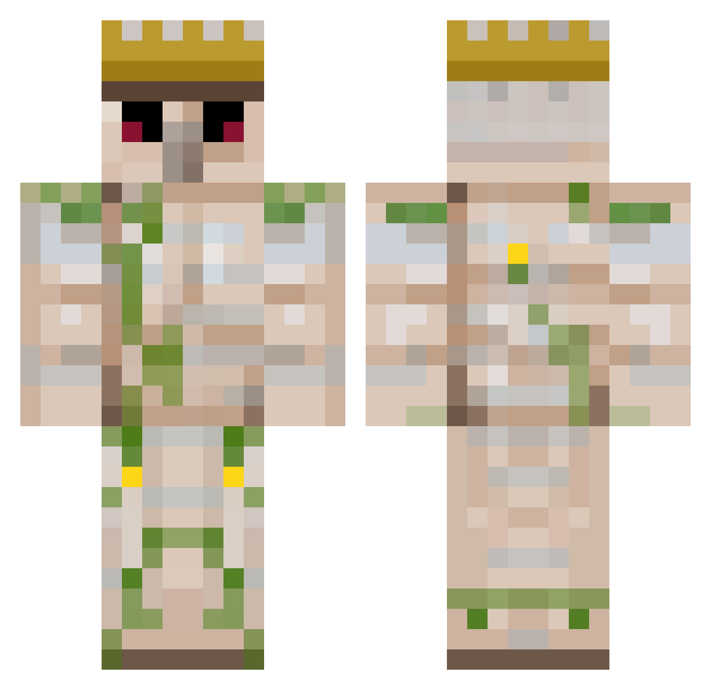 rogge420 Minecraft skin, front and back view