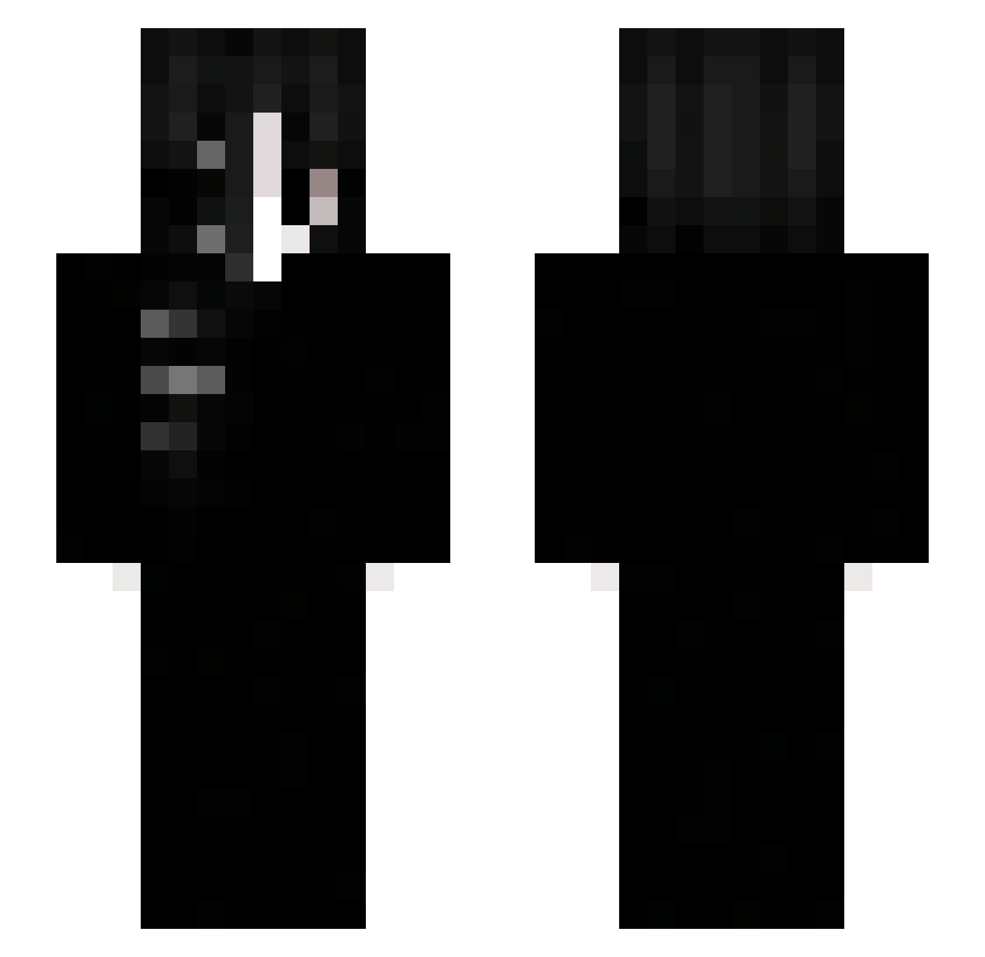 1somni Minecraft skin, front and back view