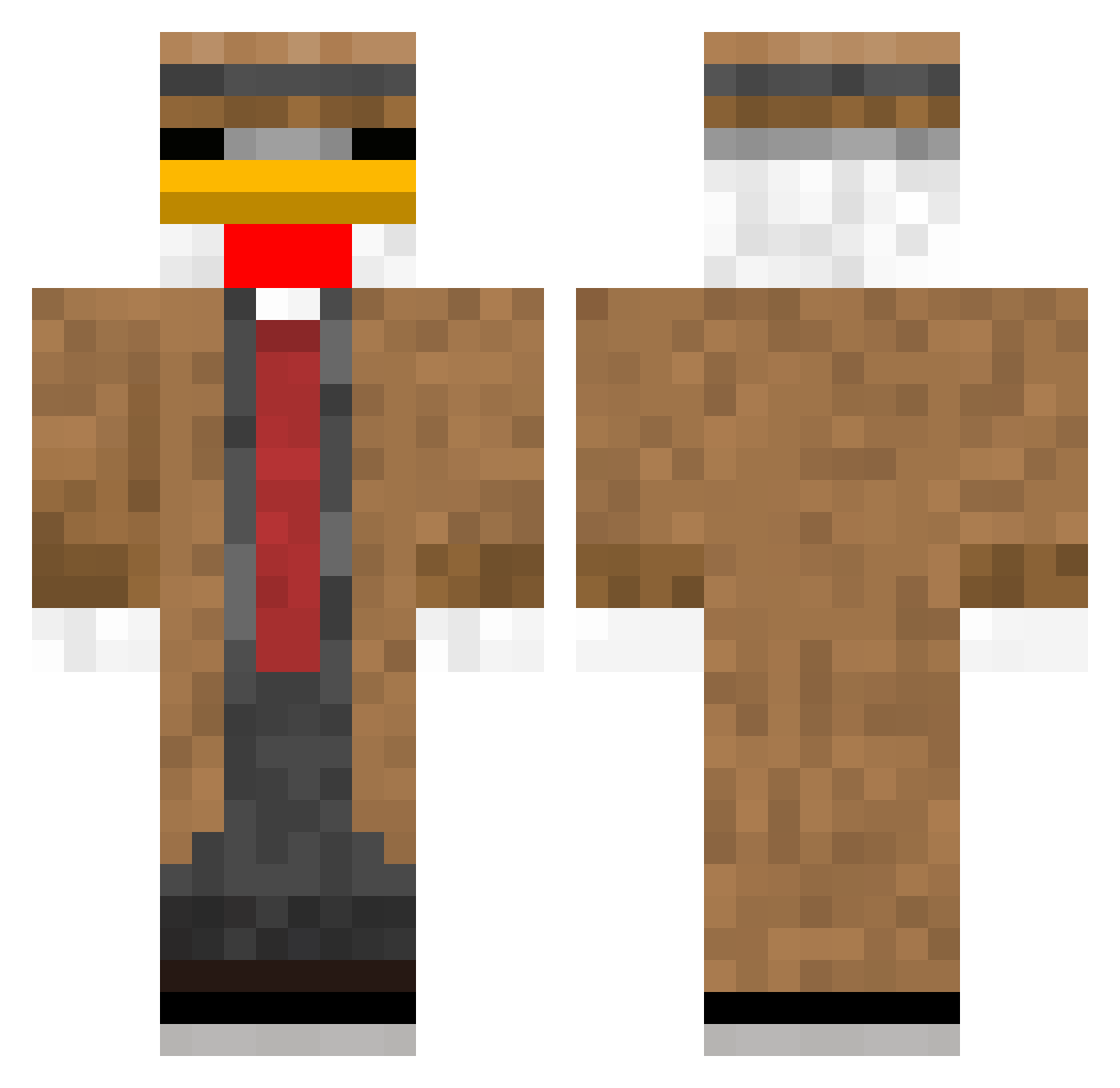 Ch1ck3n_J03420 Minecraft skin, front and back view