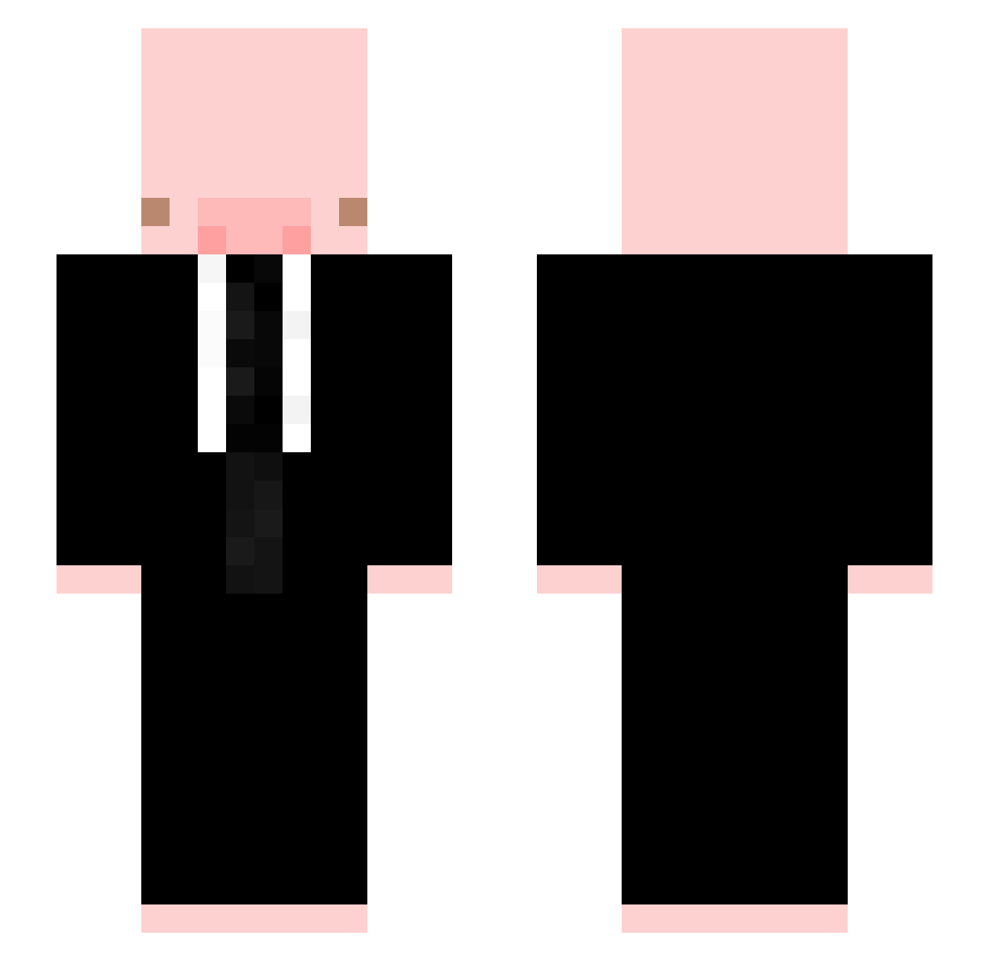 TheBestNewb Minecraft skin, front and back view