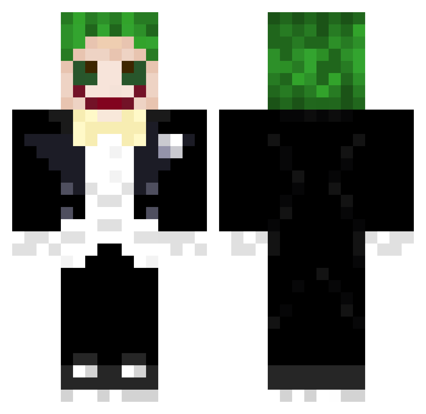 SendJewsToHell Minecraft skin, front and back view
