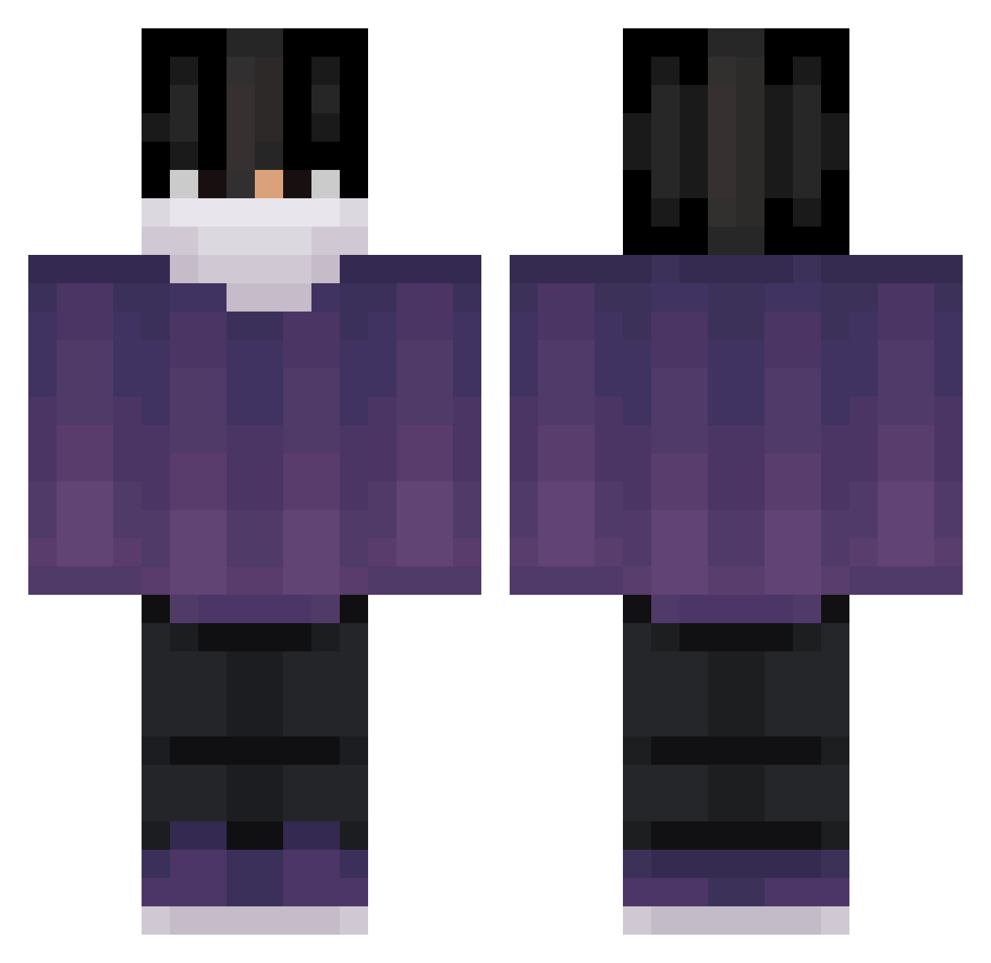 Virtualized_ Minecraft skin, front and back view