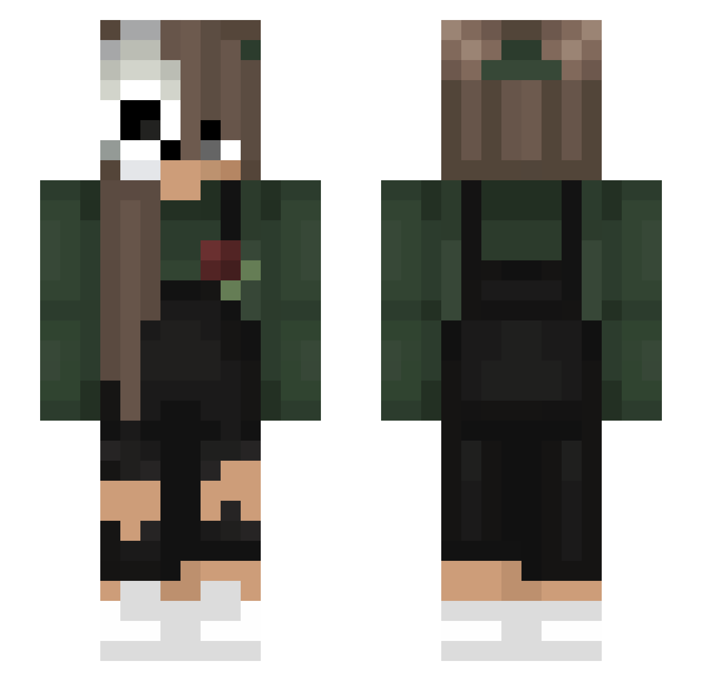 zahraaz Minecraft skin, front and back view