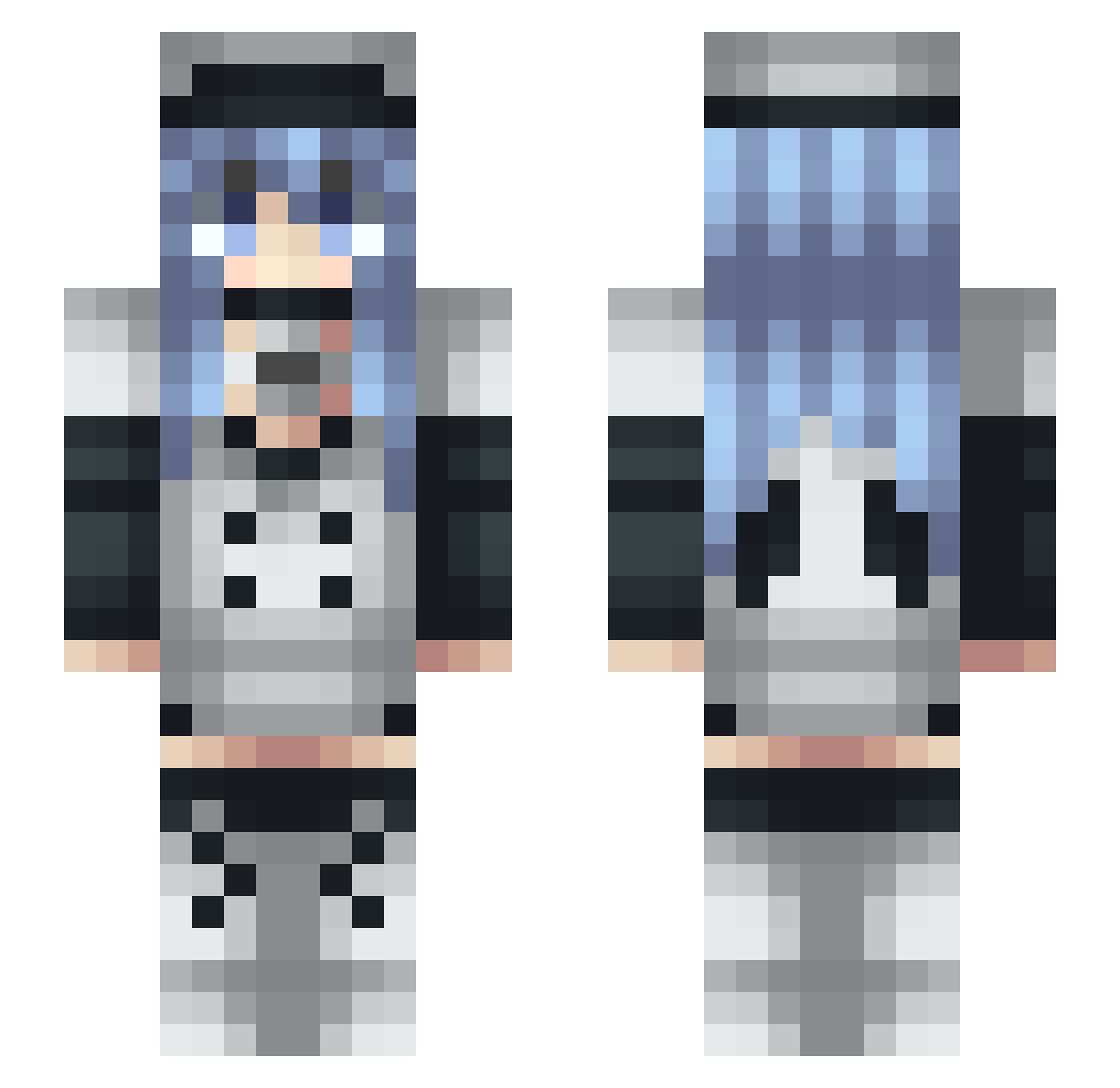 Dragonmaster123w Minecraft skin, front and back view