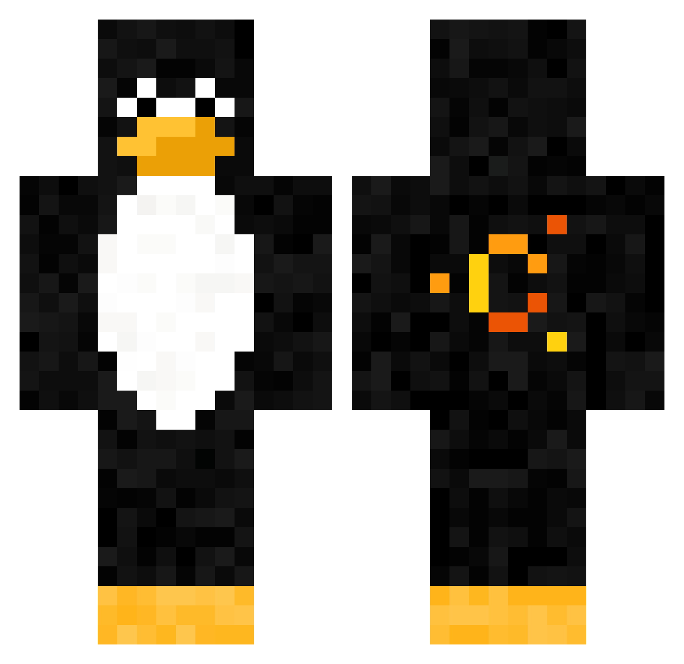 Just_Lukass Minecraft skin, front and back view