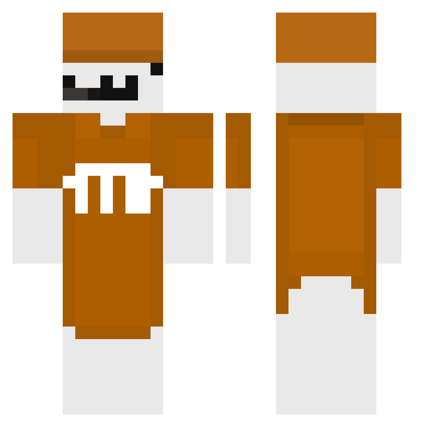 Eluminator1 Minecraft skin, front and back view