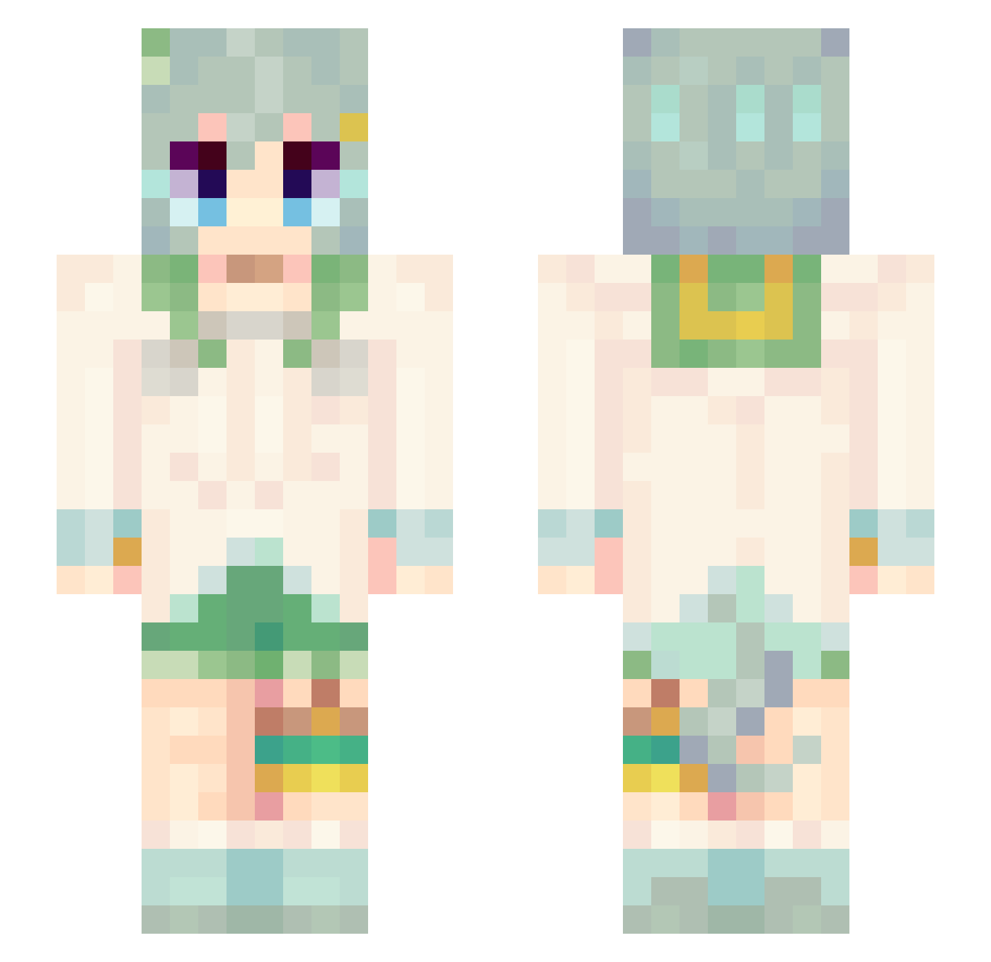 KraberZ Minecraft skin, front and back view