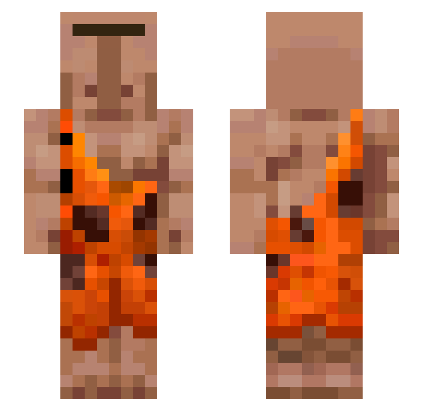 xX_Fabi2_Xx Minecraft skin, front and back view