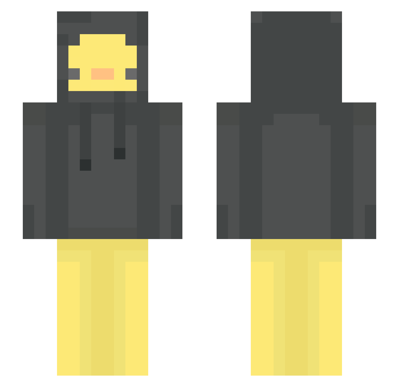 ozzyPL Minecraft skin, front and back view