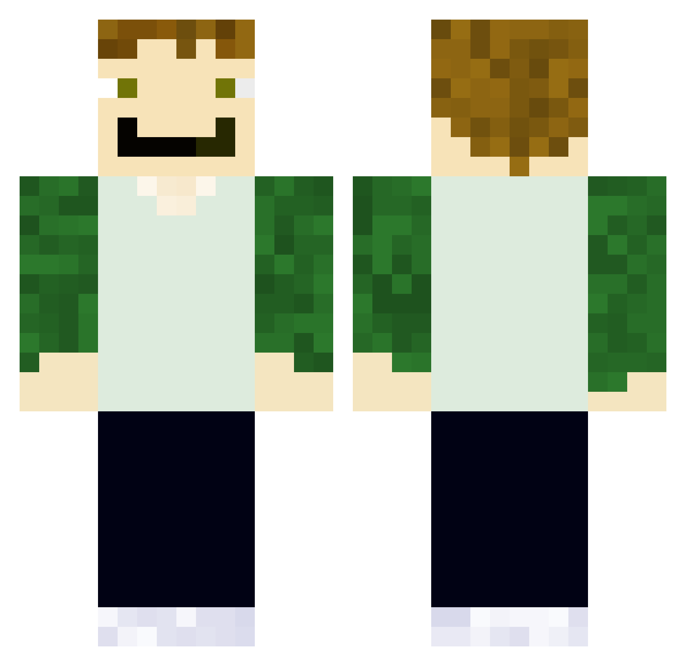 TataApp Minecraft skin, front and back view