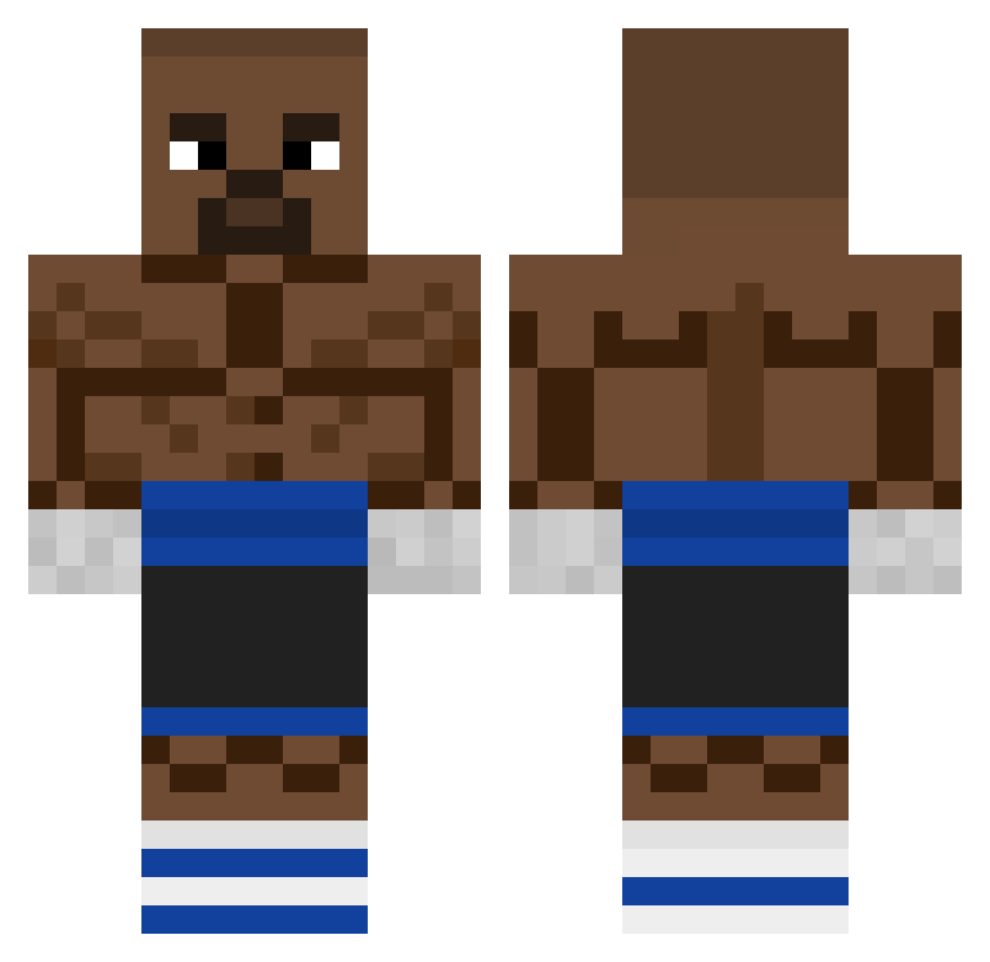 TeammNoSlep Minecraft skin, front and back view