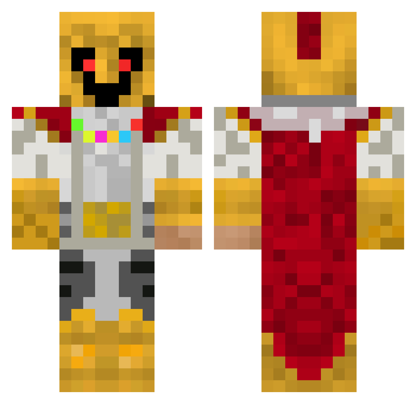 SGigabara Minecraft skin, front and back view