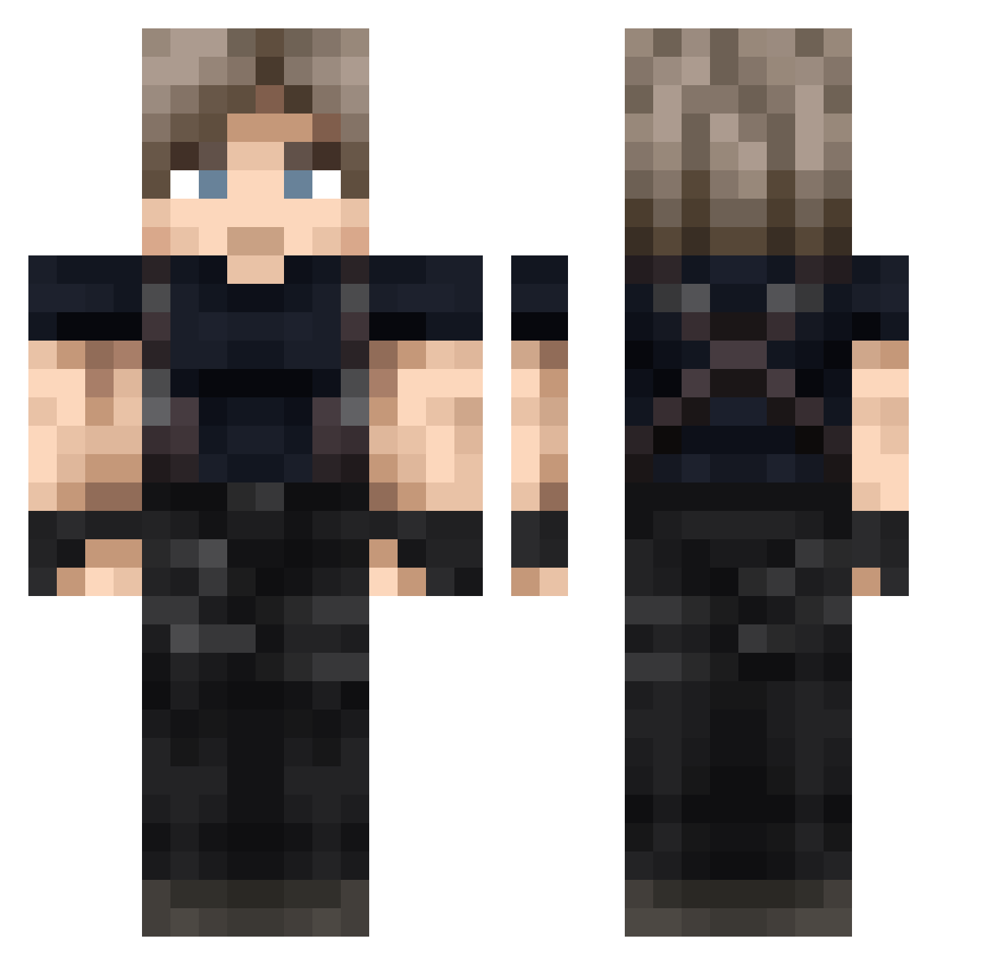 DeadWeighT35 Minecraft skin, front and back view