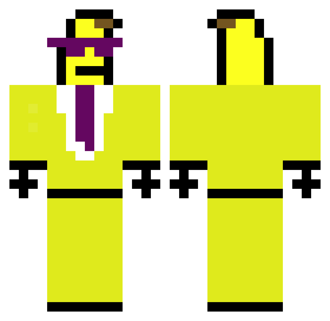 Sylapse Minecraft skin, front and back view
