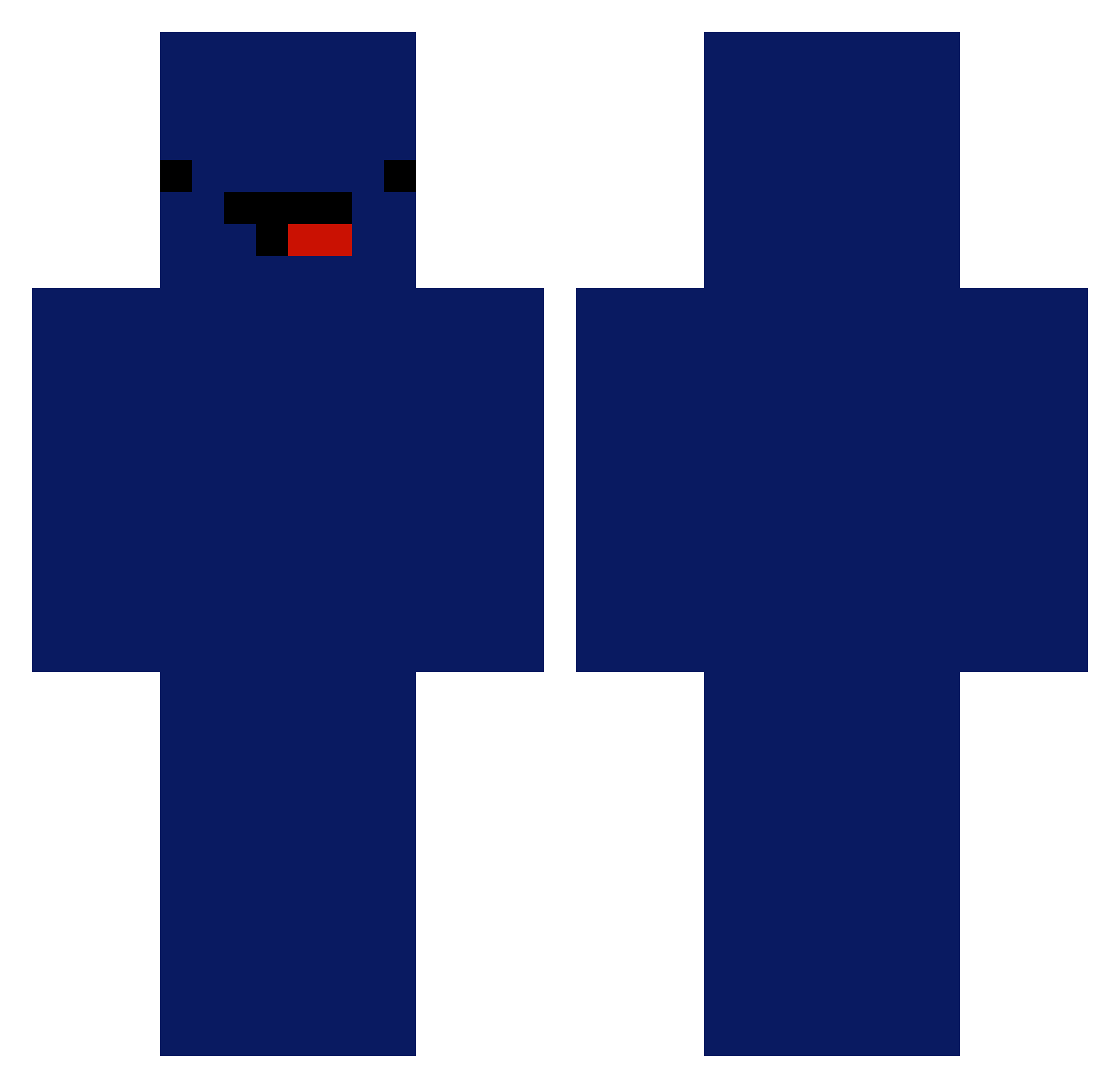 Pocky_au Minecraft skin, front and back view