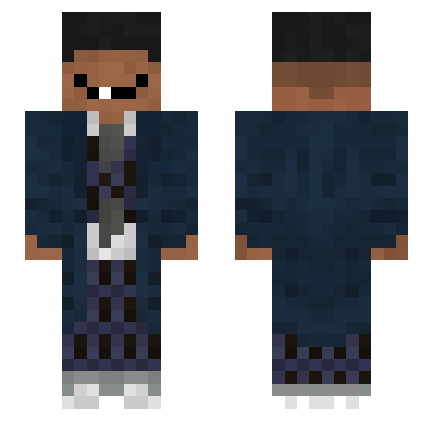 theoctavious Minecraft skin, front and back view