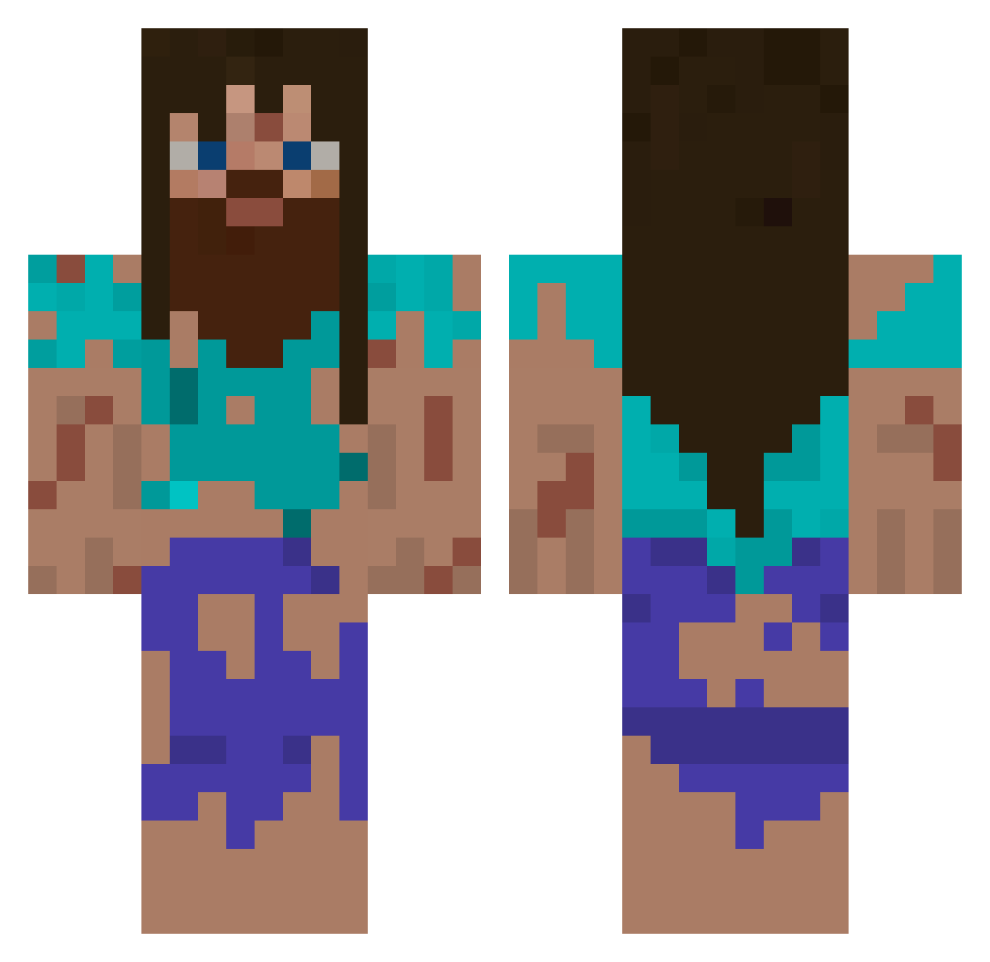 Heimdal_6 Minecraft skin, front and back view