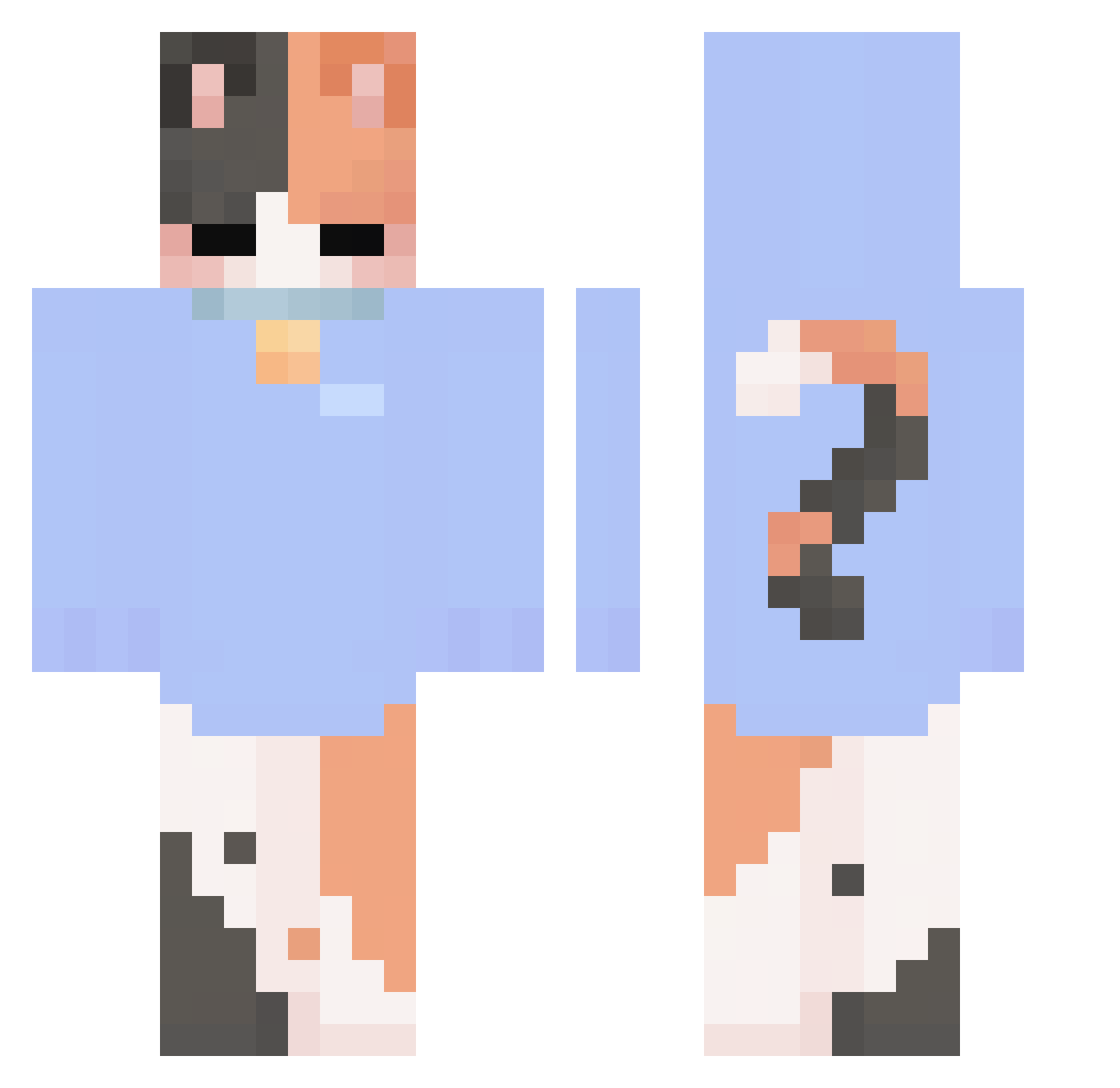 somple_09 Minecraft skin, front and back view