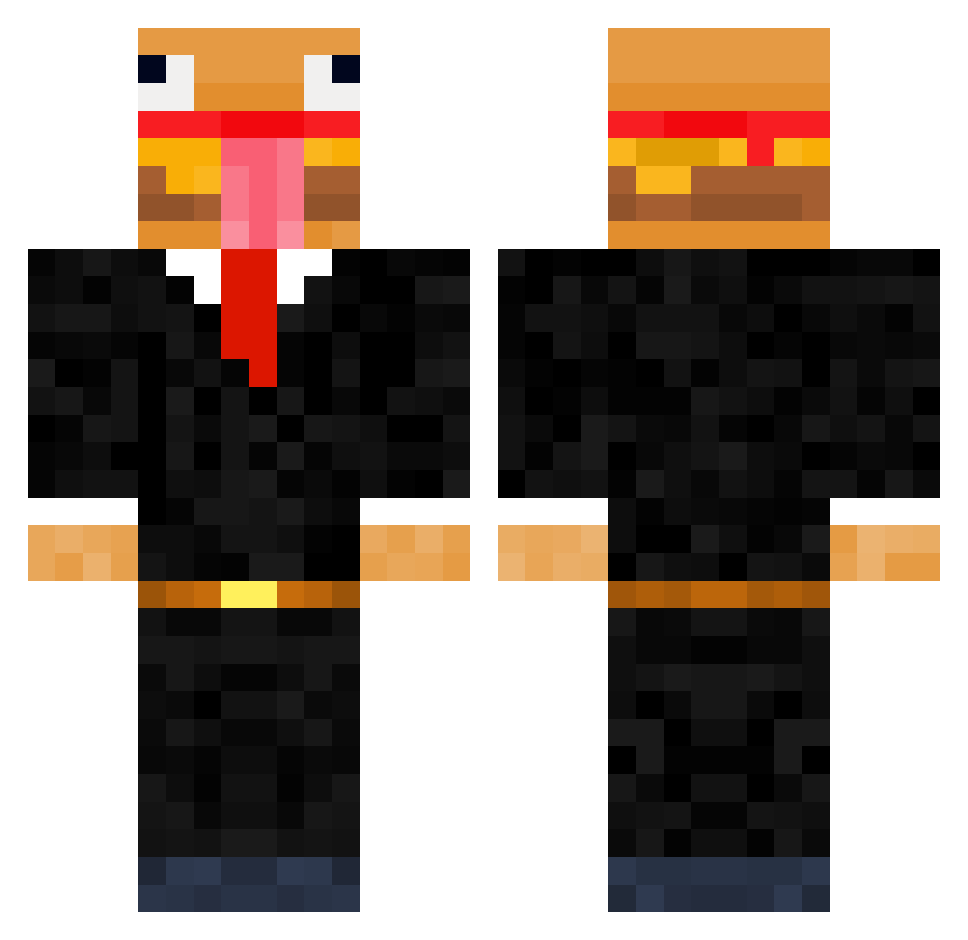 _xXq_pXx_ Minecraft skin, front and back view