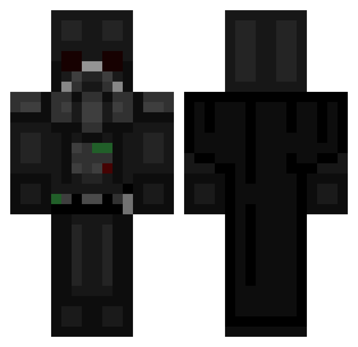DiceMaik Minecraft skin, front and back view