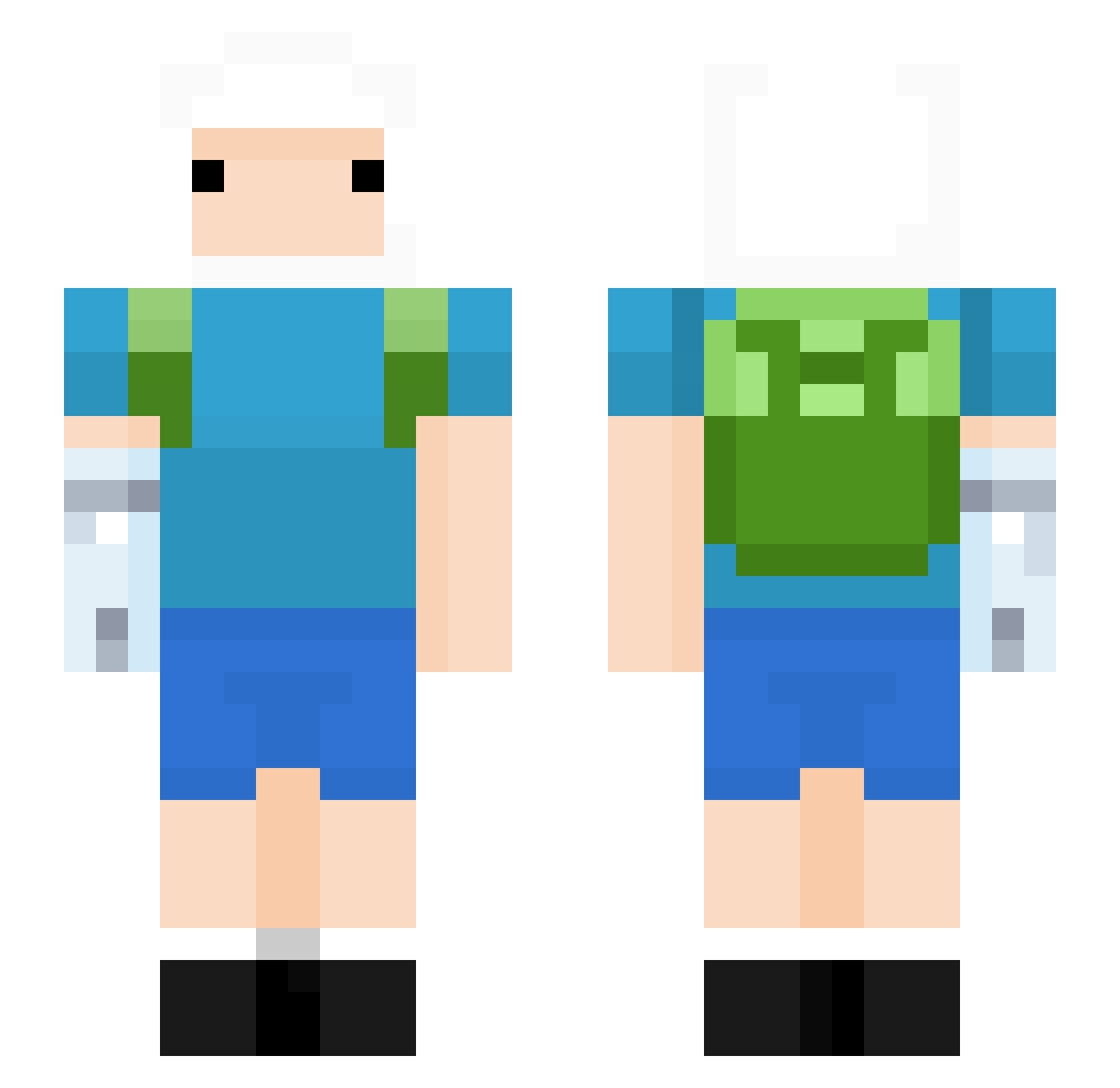 ImViillain Minecraft skin, front and back view