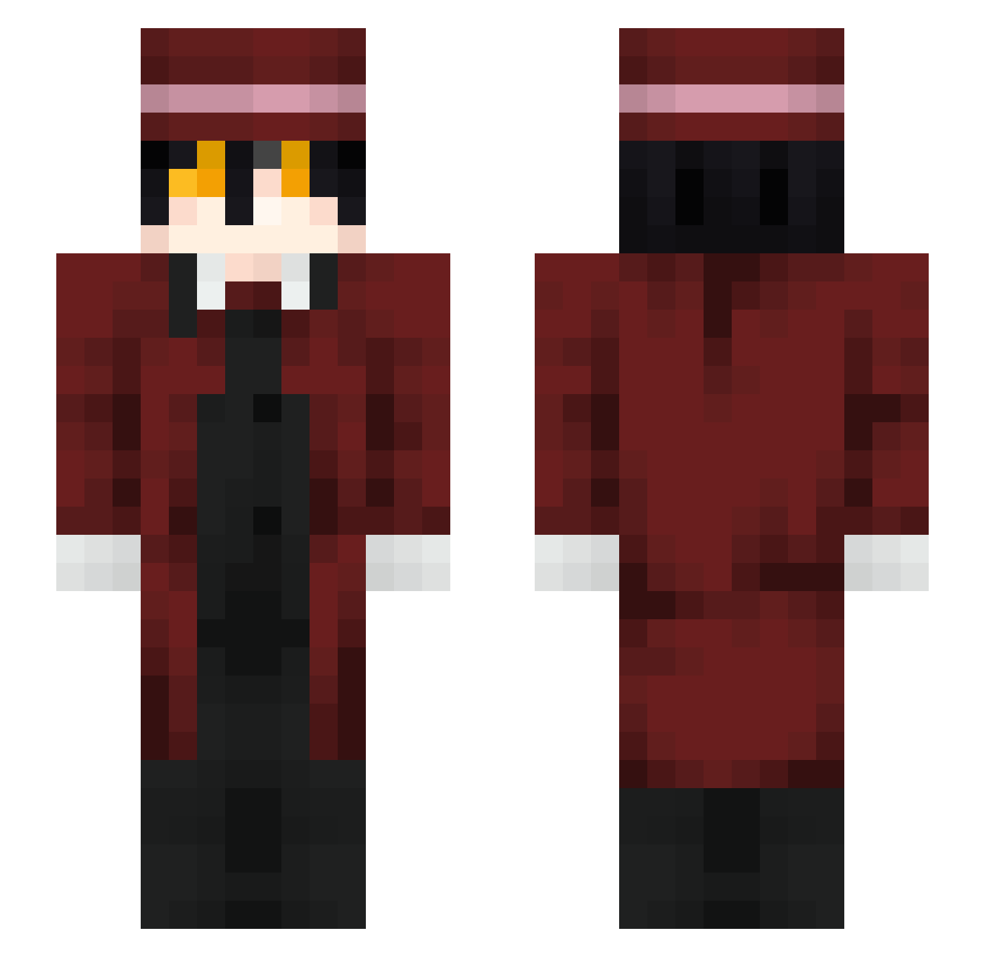 ZeissVen Minecraft skin, front and back view