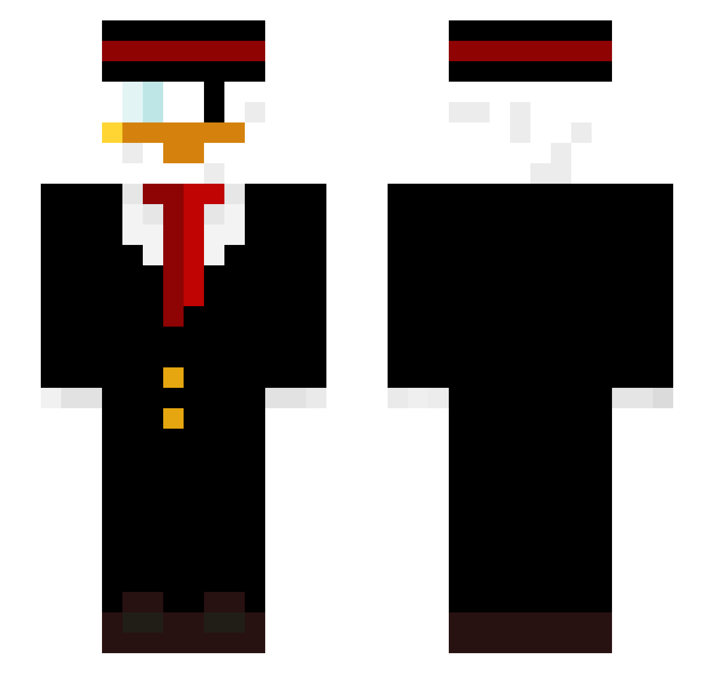 janpaul500 Minecraft skin, front and back view