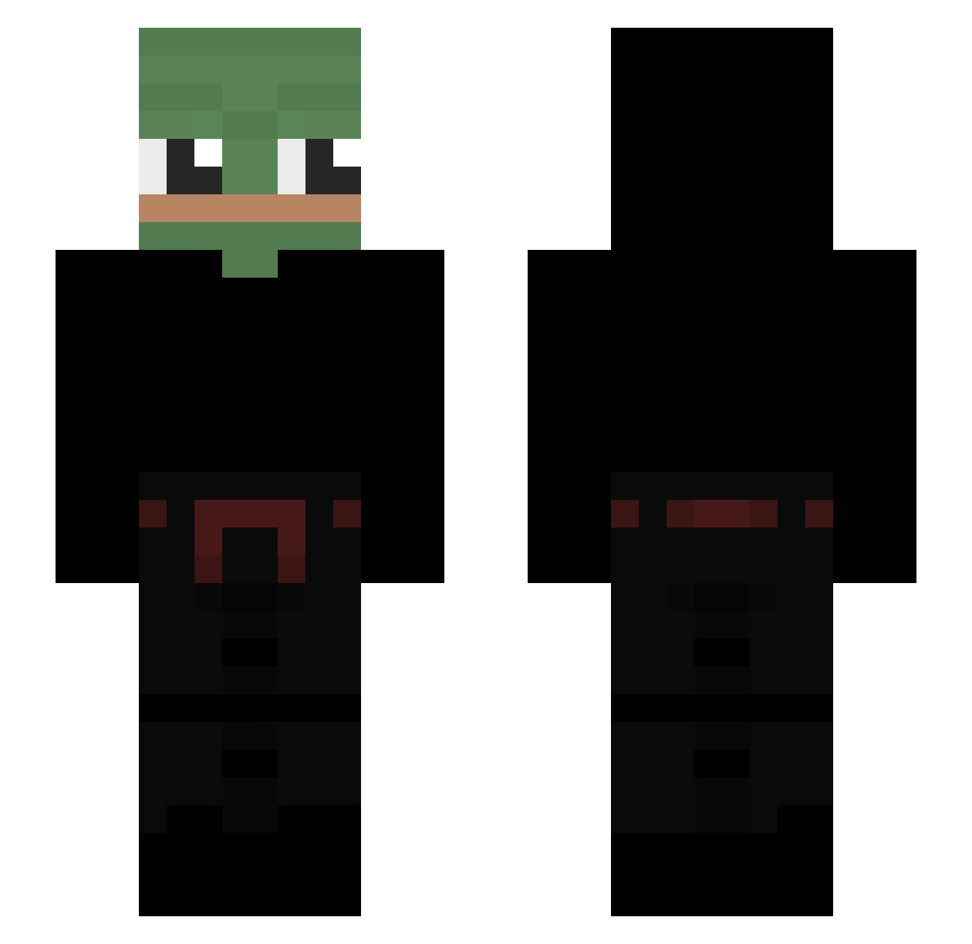 SunnyToggled Minecraft skin, front and back view