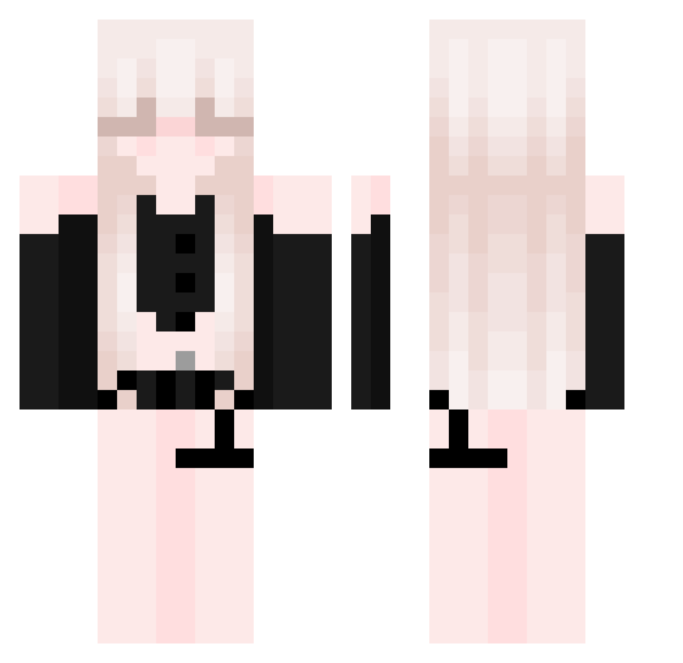 QuanTum134 Minecraft skin, front and back view