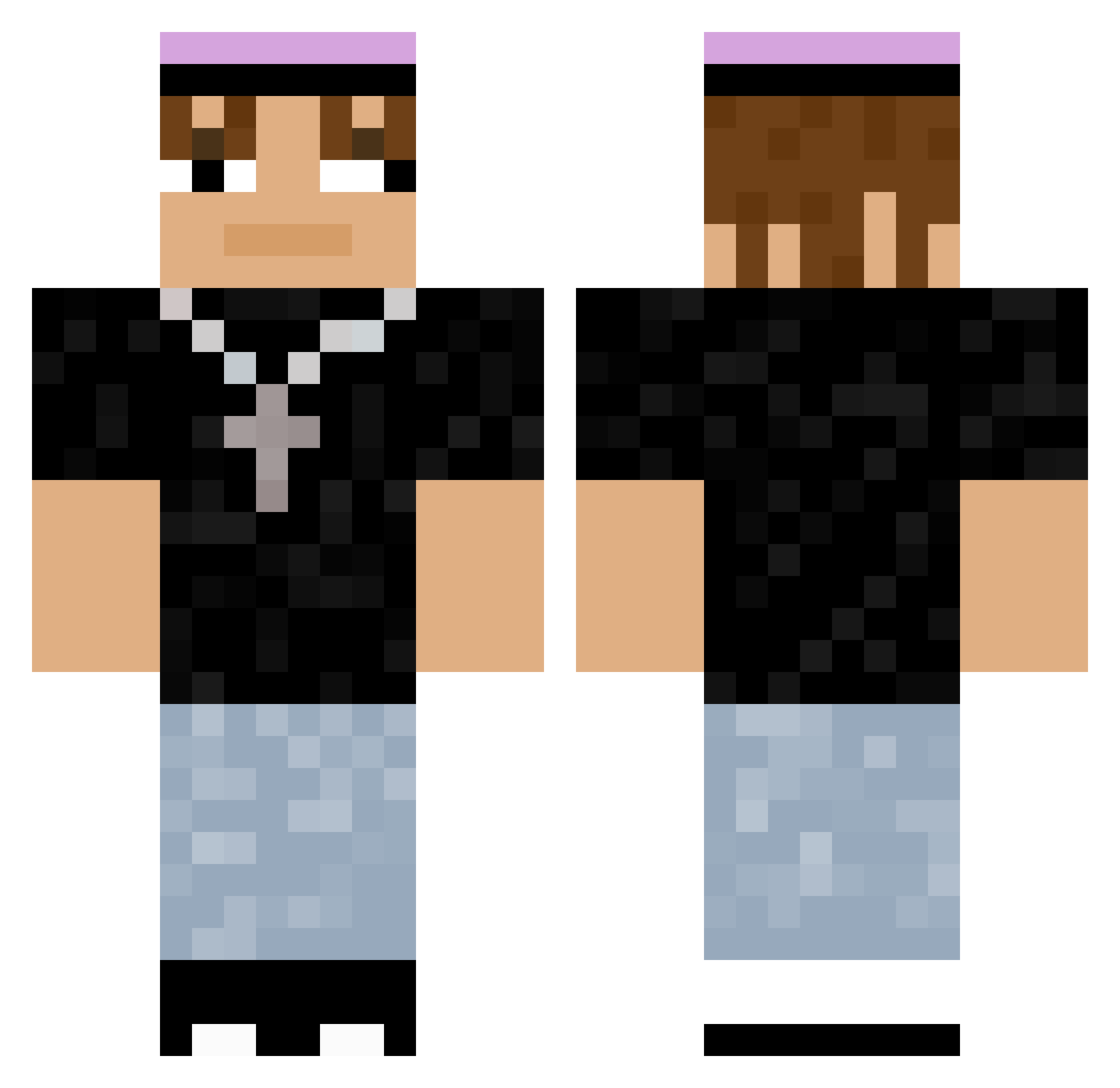wa1pedo Minecraft skin, front and back view