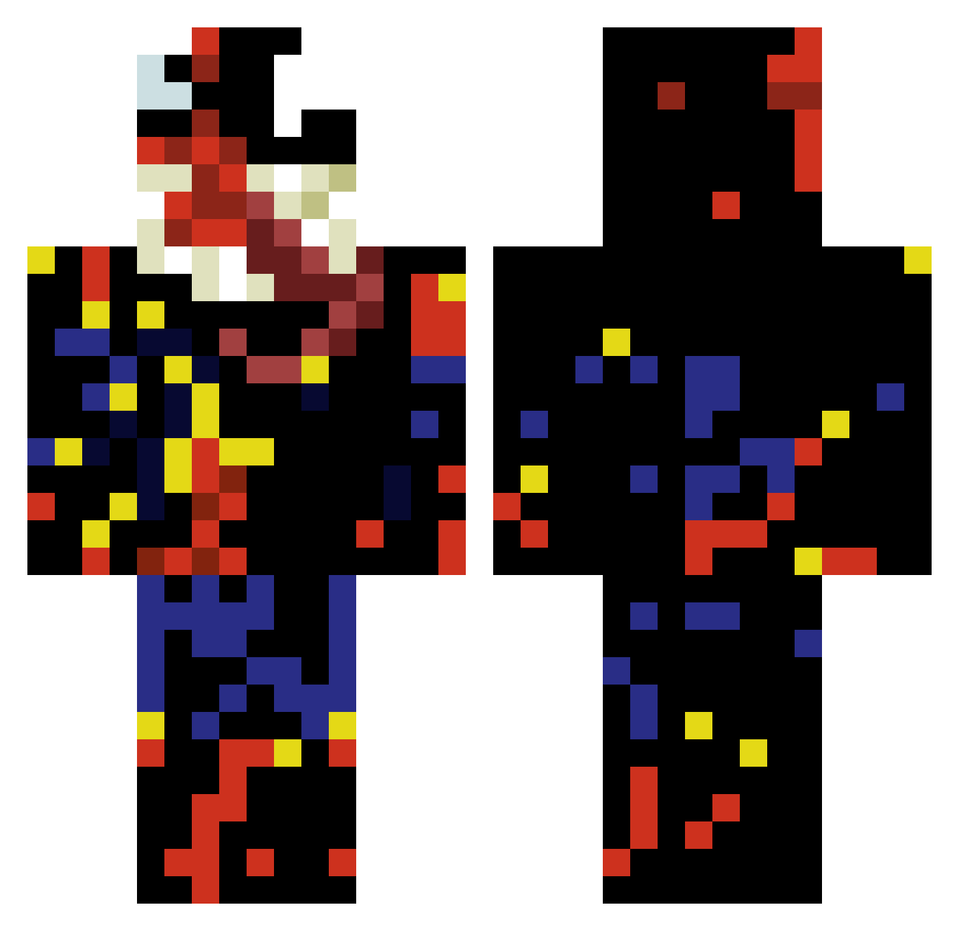 WonMiddle_JA Minecraft skin, front and back view