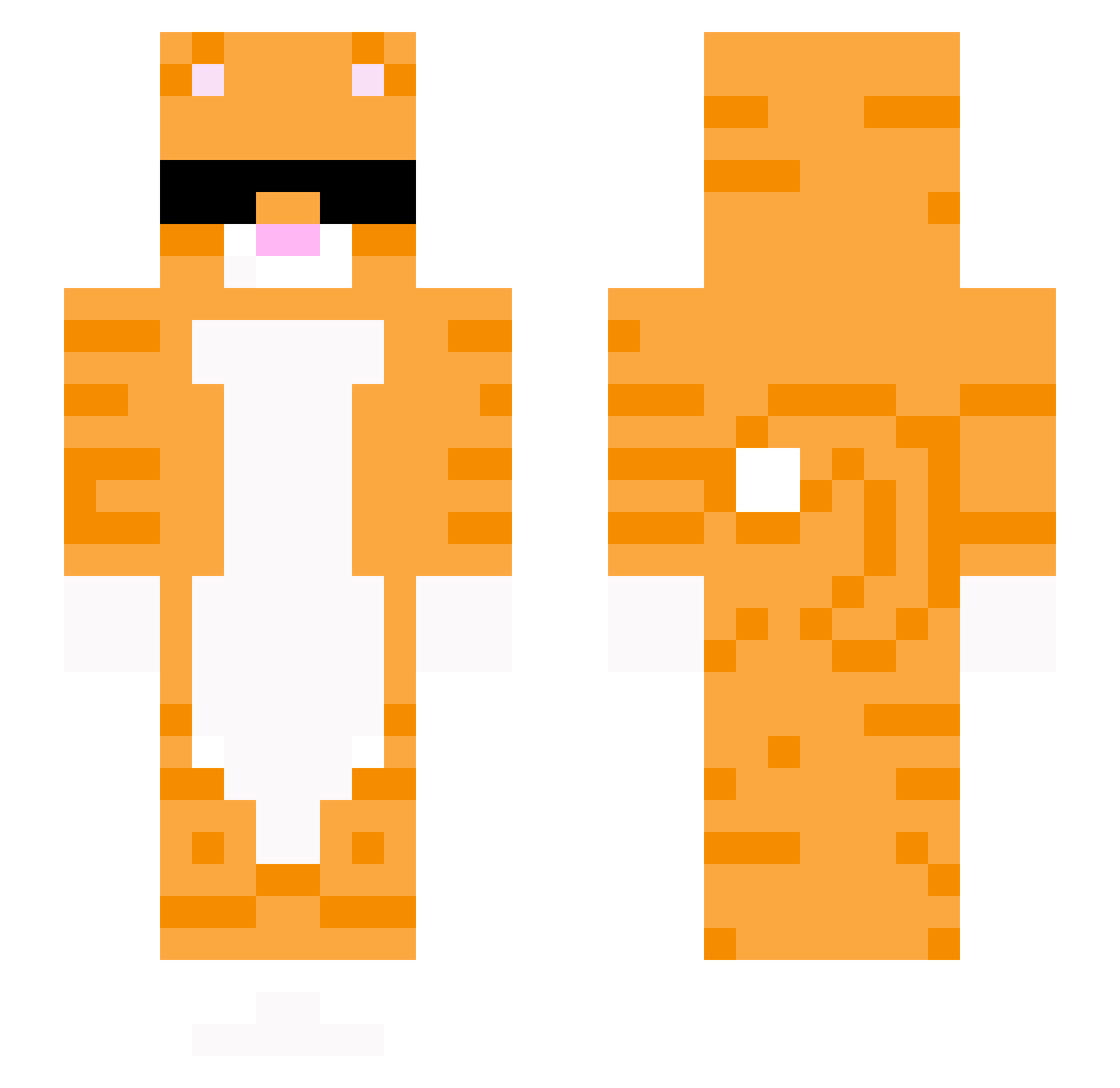 sc0_0by Minecraft skin, front and back view
