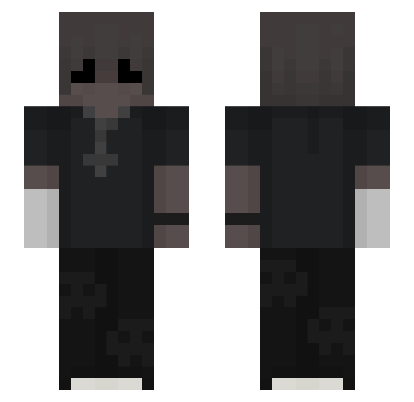 Tythes Minecraft skin, front and back view