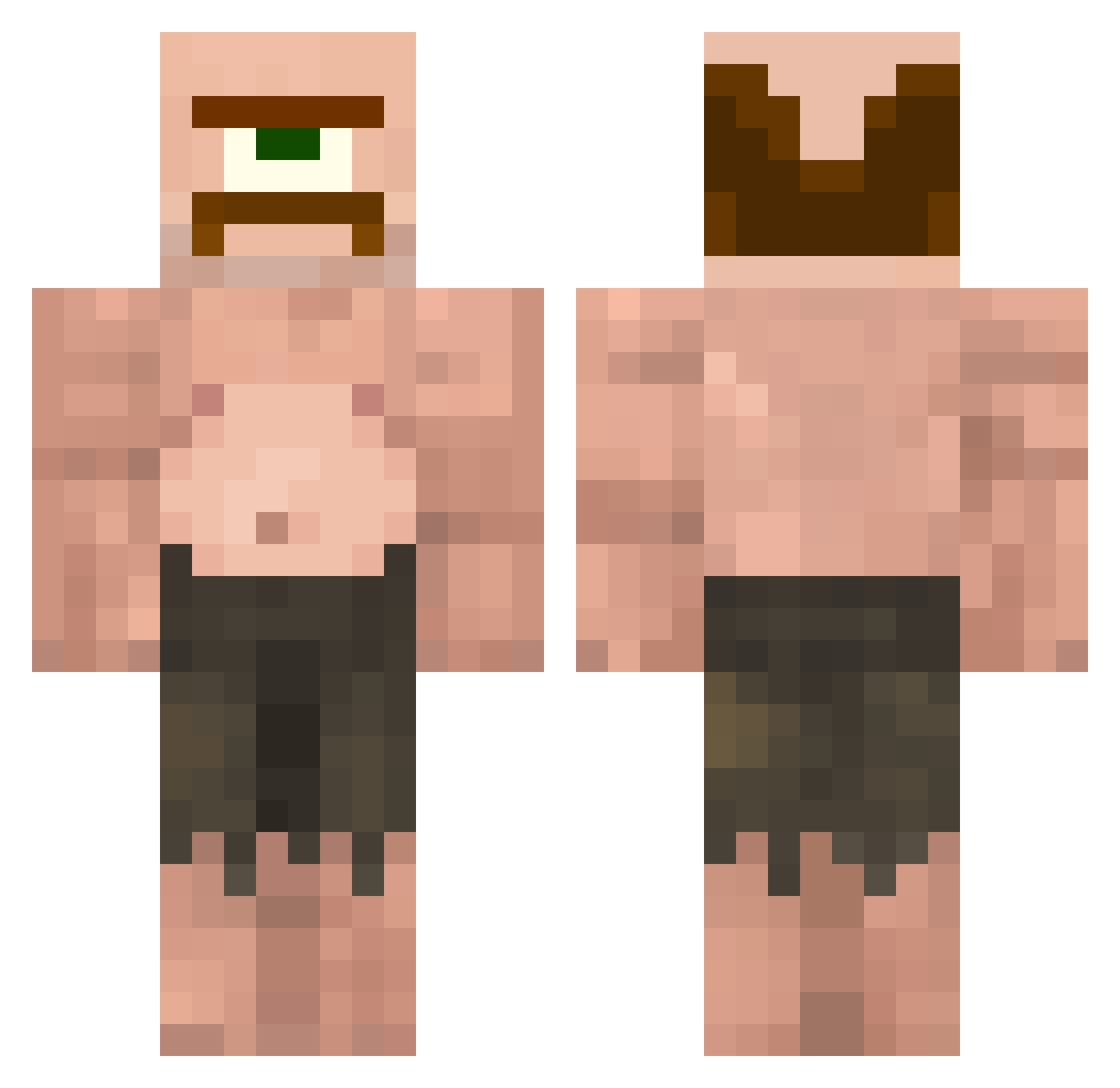 Oii4 Minecraft skin, front and back view