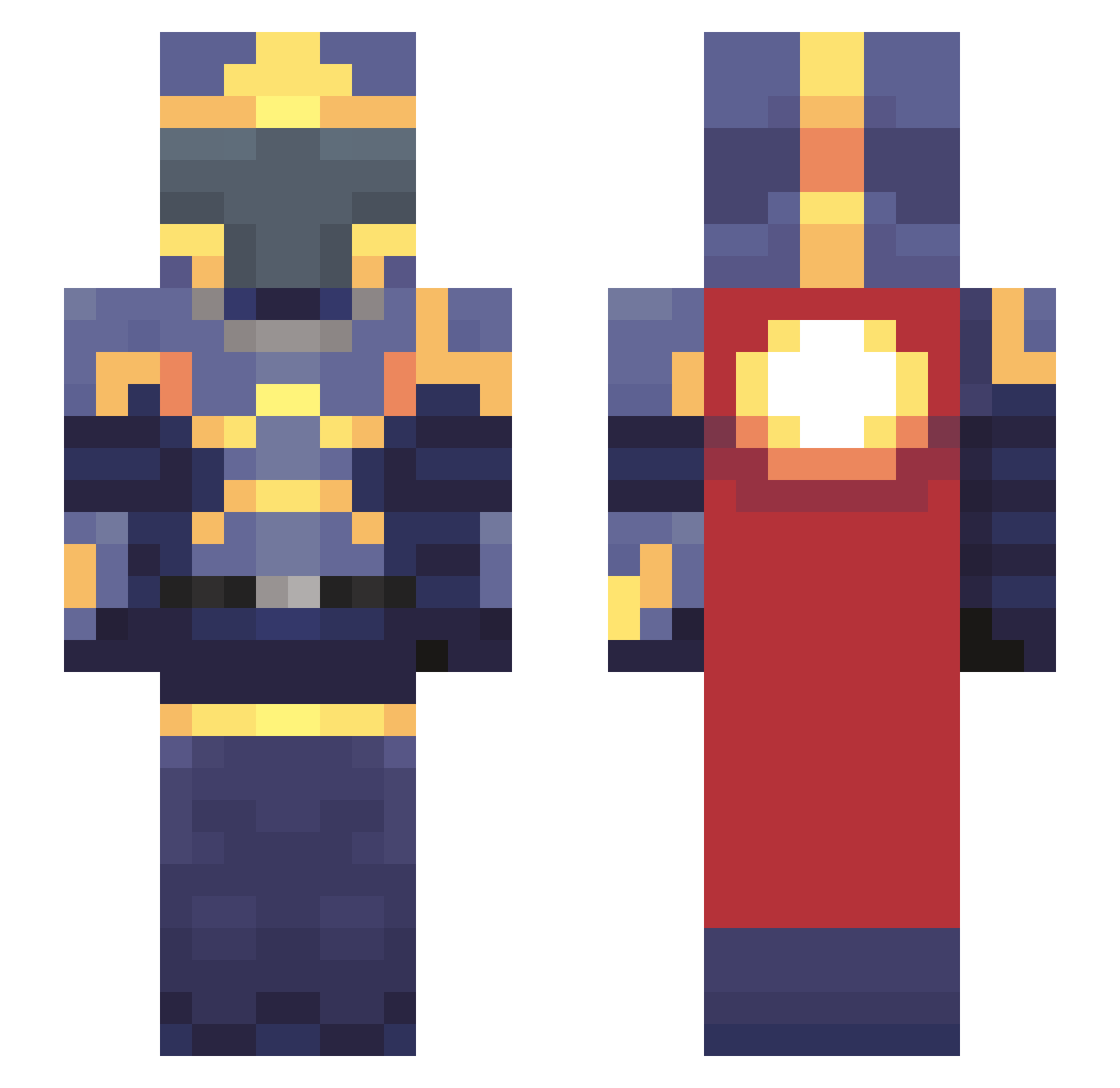 Venkido Minecraft skin, front and back view