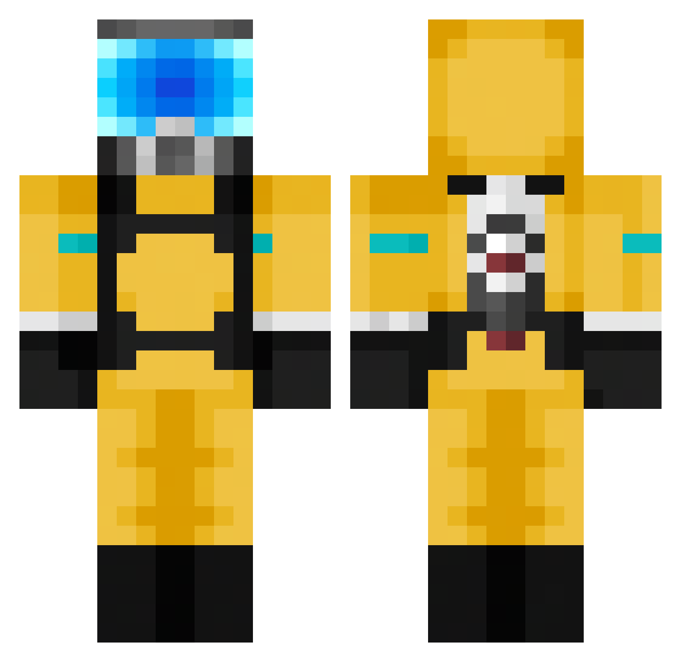 VINI2014123 Minecraft skin, front and back view