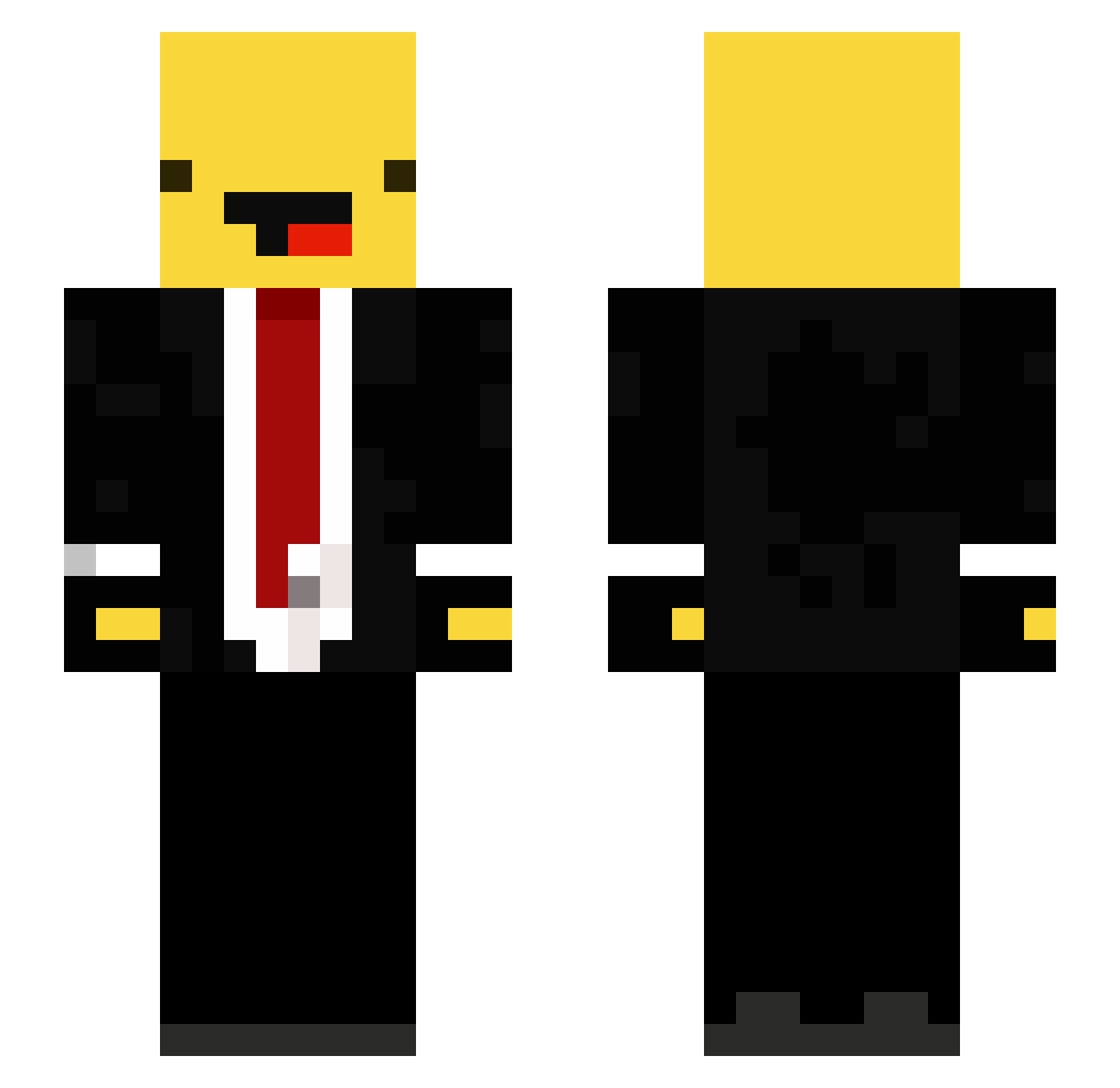 WhoIsIllusion Minecraft skin, front and back view