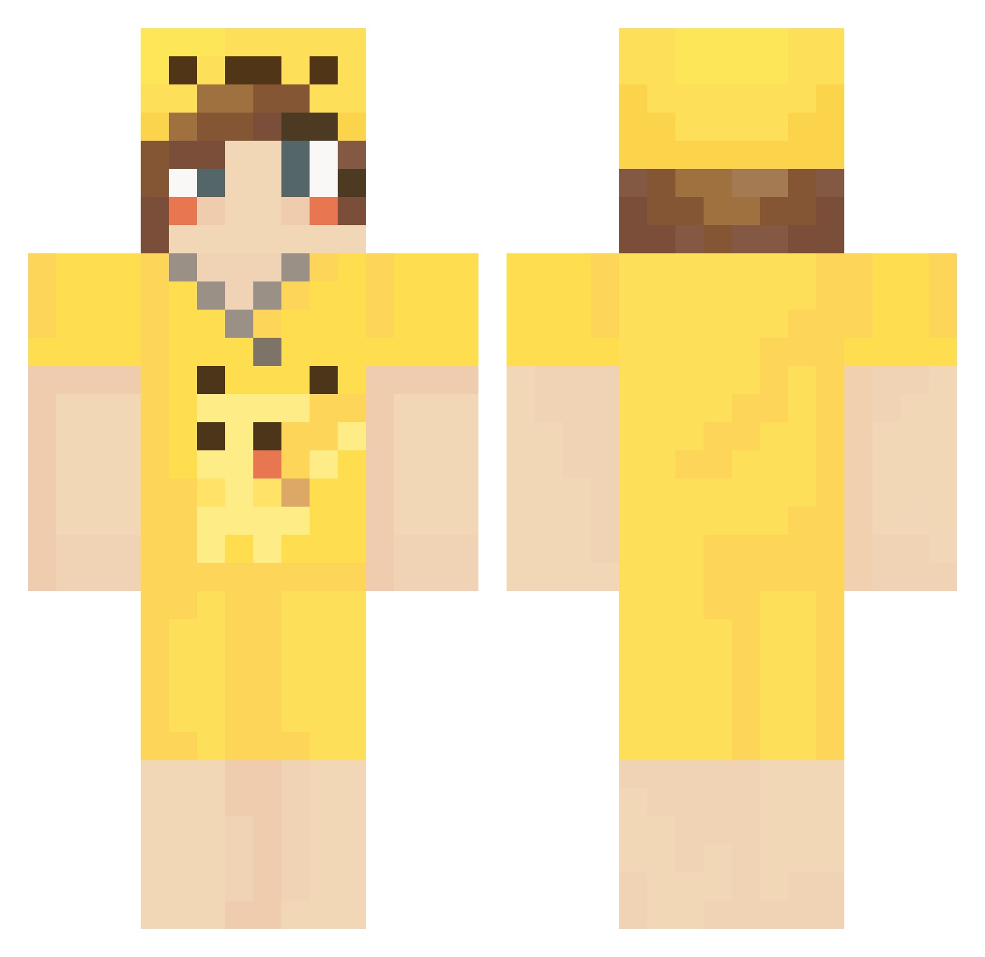 Trahere Minecraft skin, front and back view