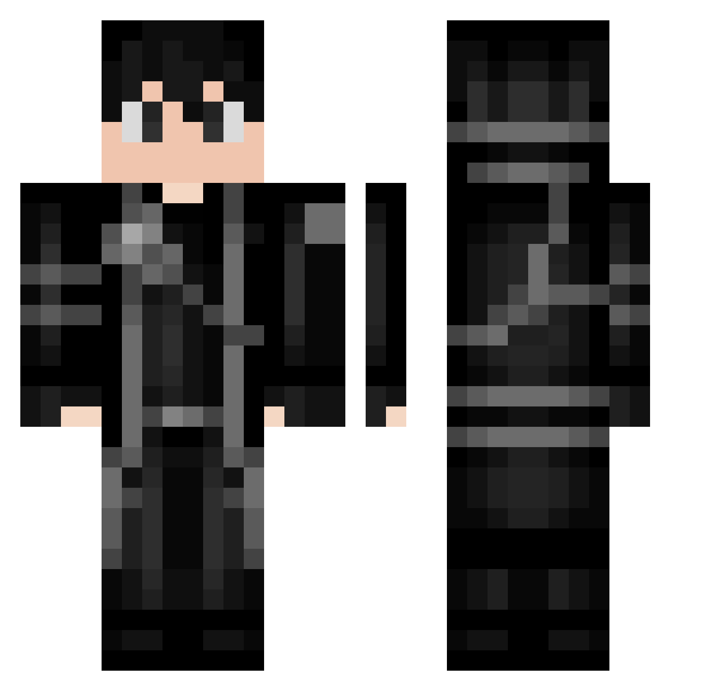 NinjaGoLee_X Minecraft skin, front and back view