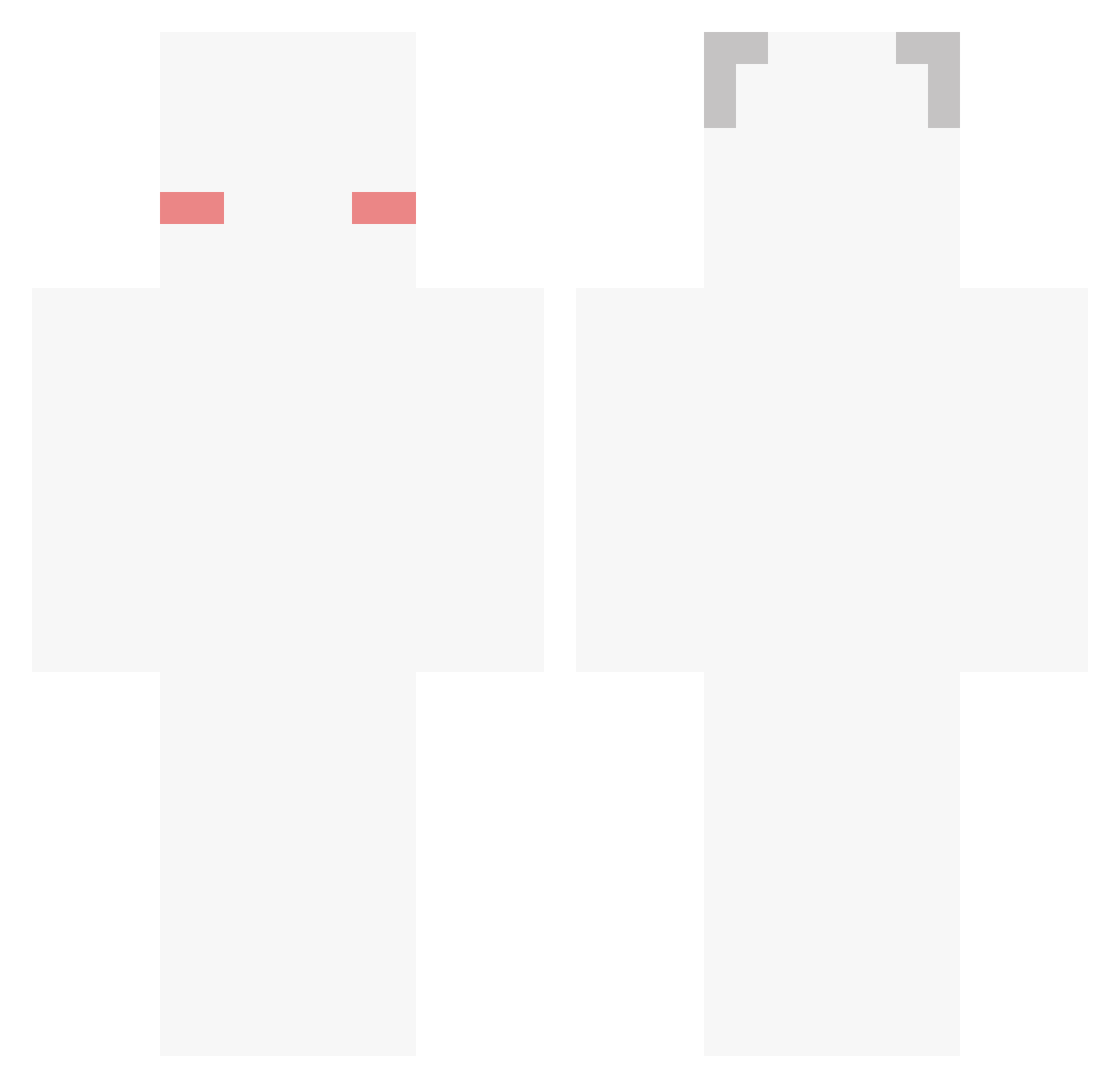 im_just_Water Minecraft skin, front and back view
