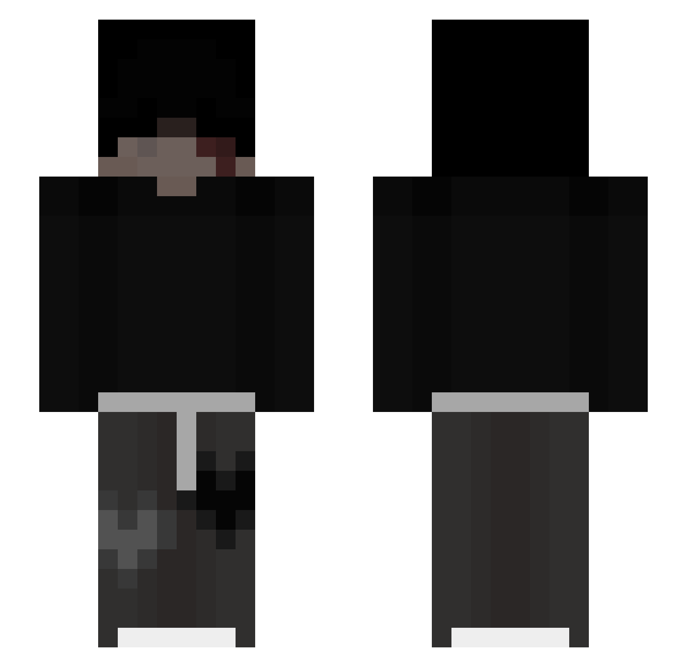 z_deqth Minecraft skin, front and back view