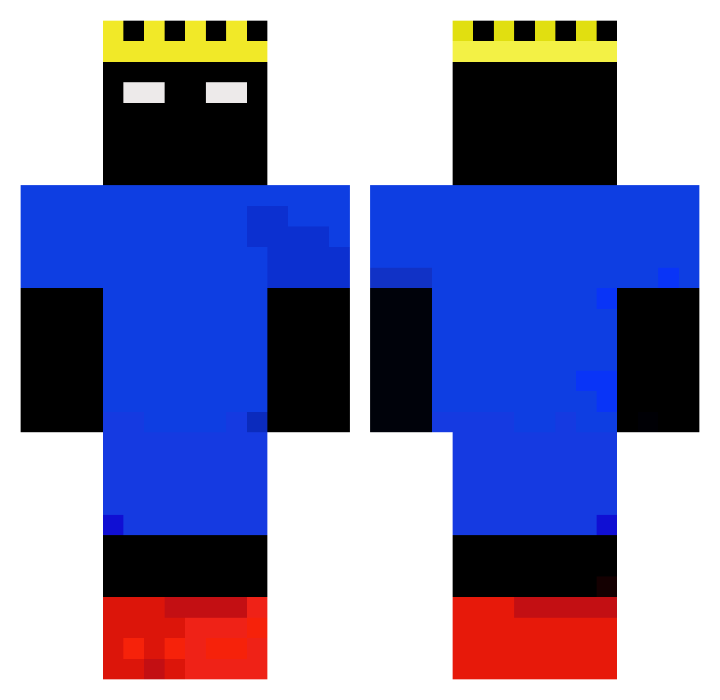 Curiosities1b Minecraft skin, front and back view
