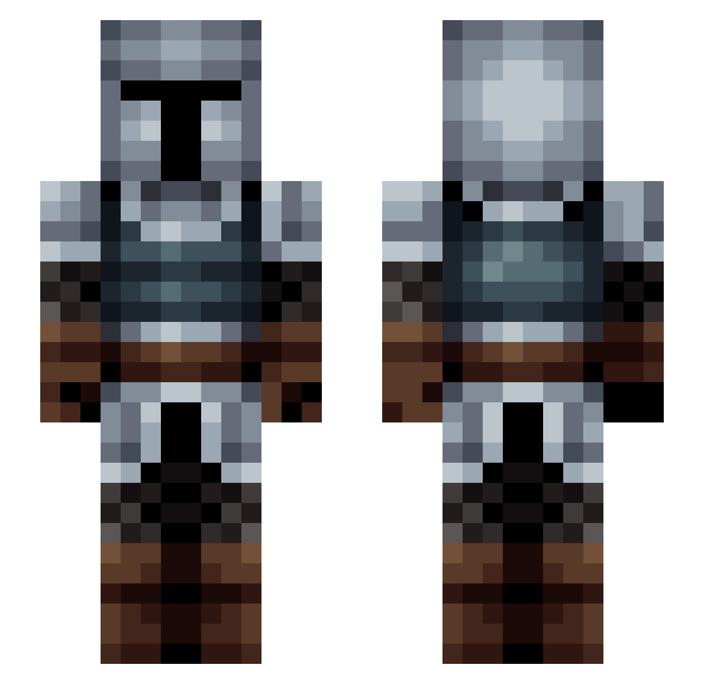 JustinHB2010 Minecraft skin, front and back view